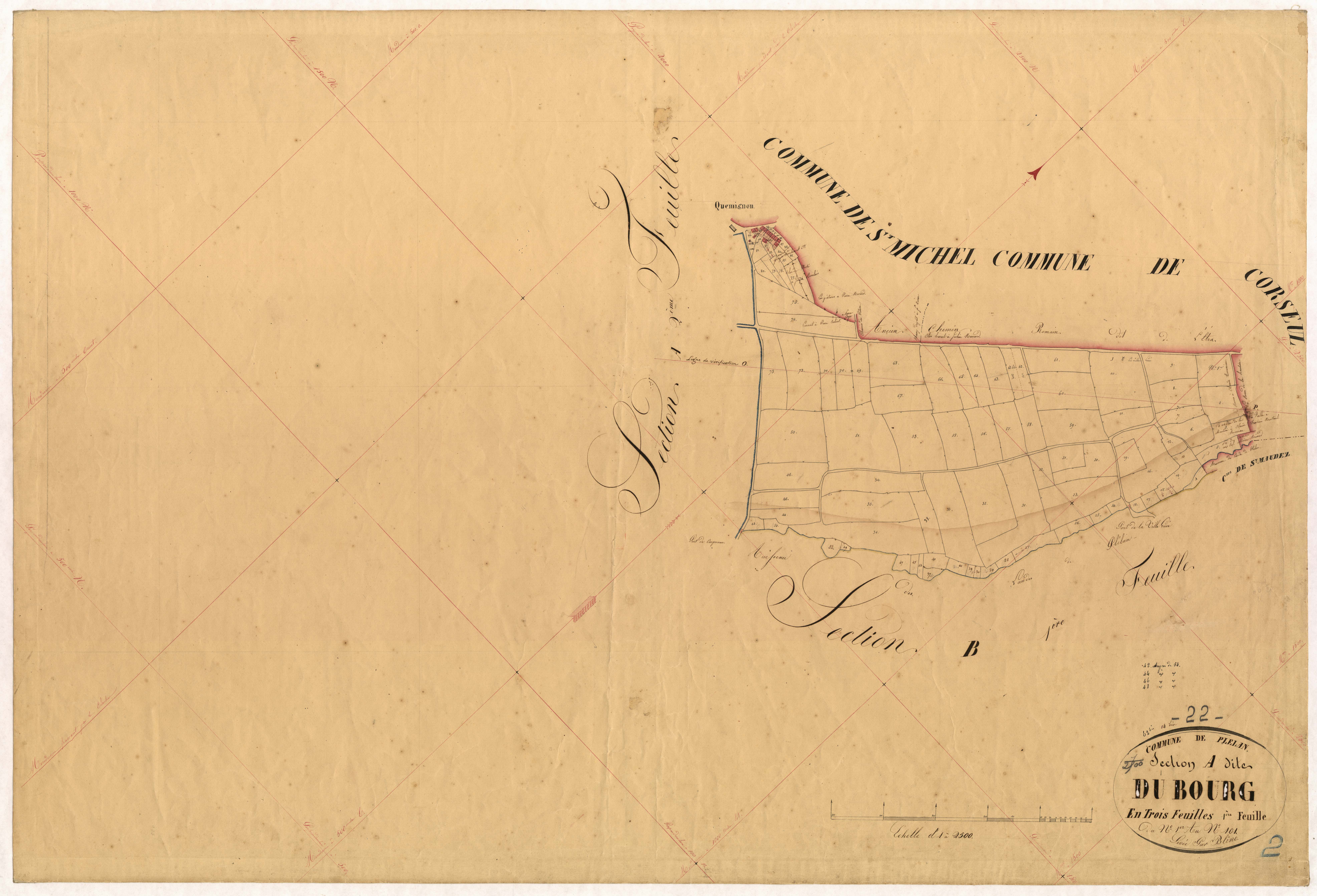 Plélan-le-Petit - Section A, 1re feuille
