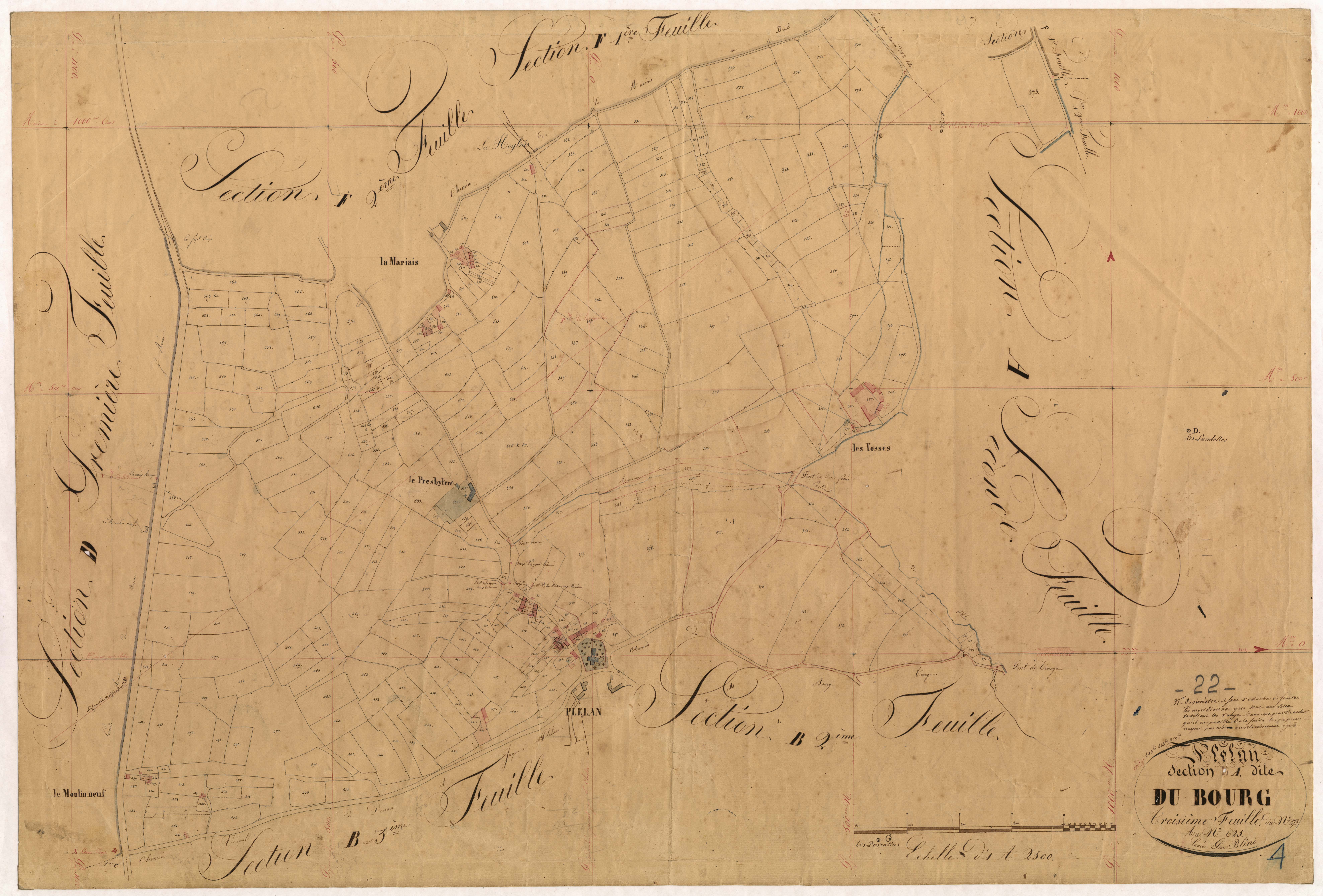 Plélan-le-Petit - Section A, 3e feuille