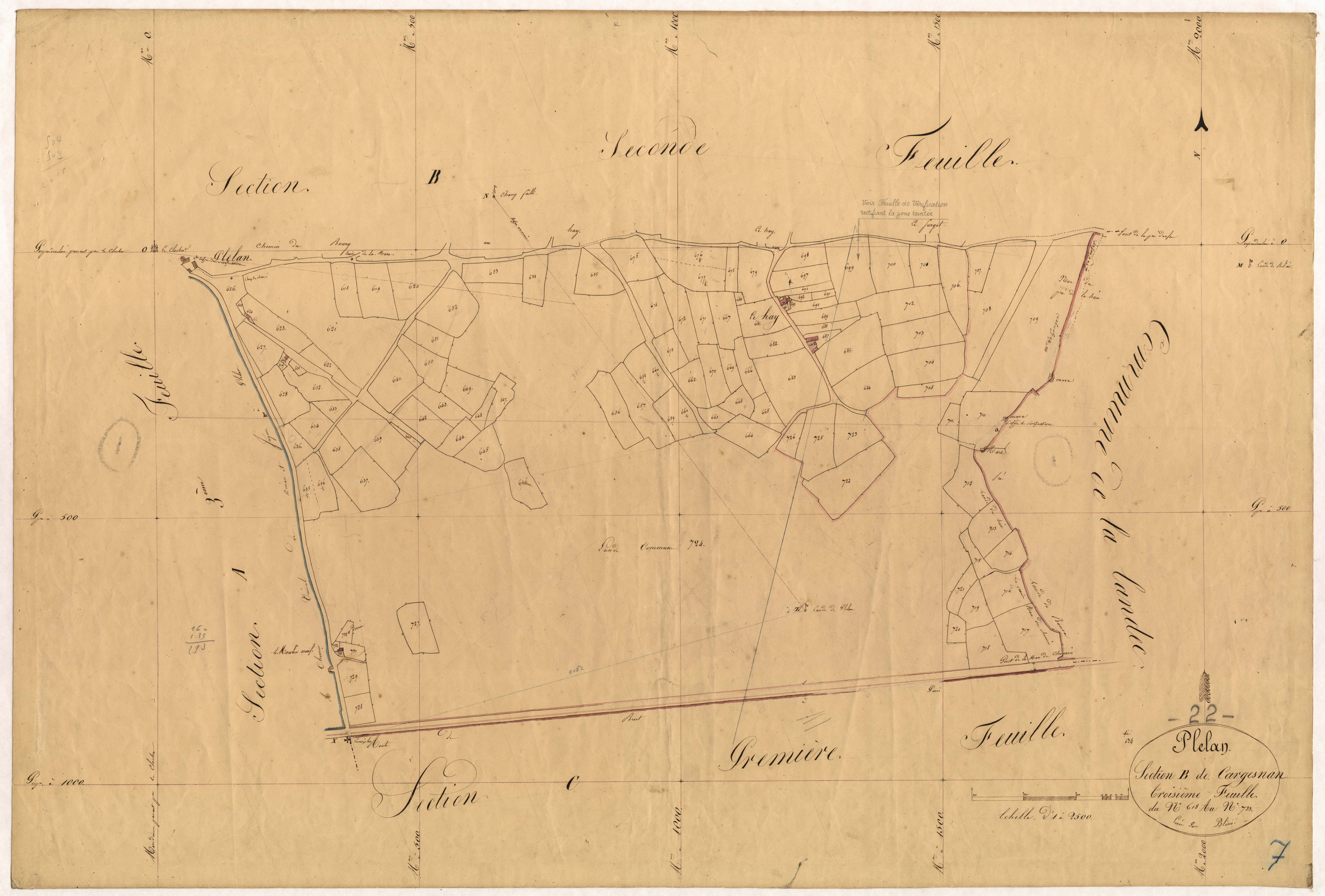 Plélan-le-Petit - Section B, 3e feuille