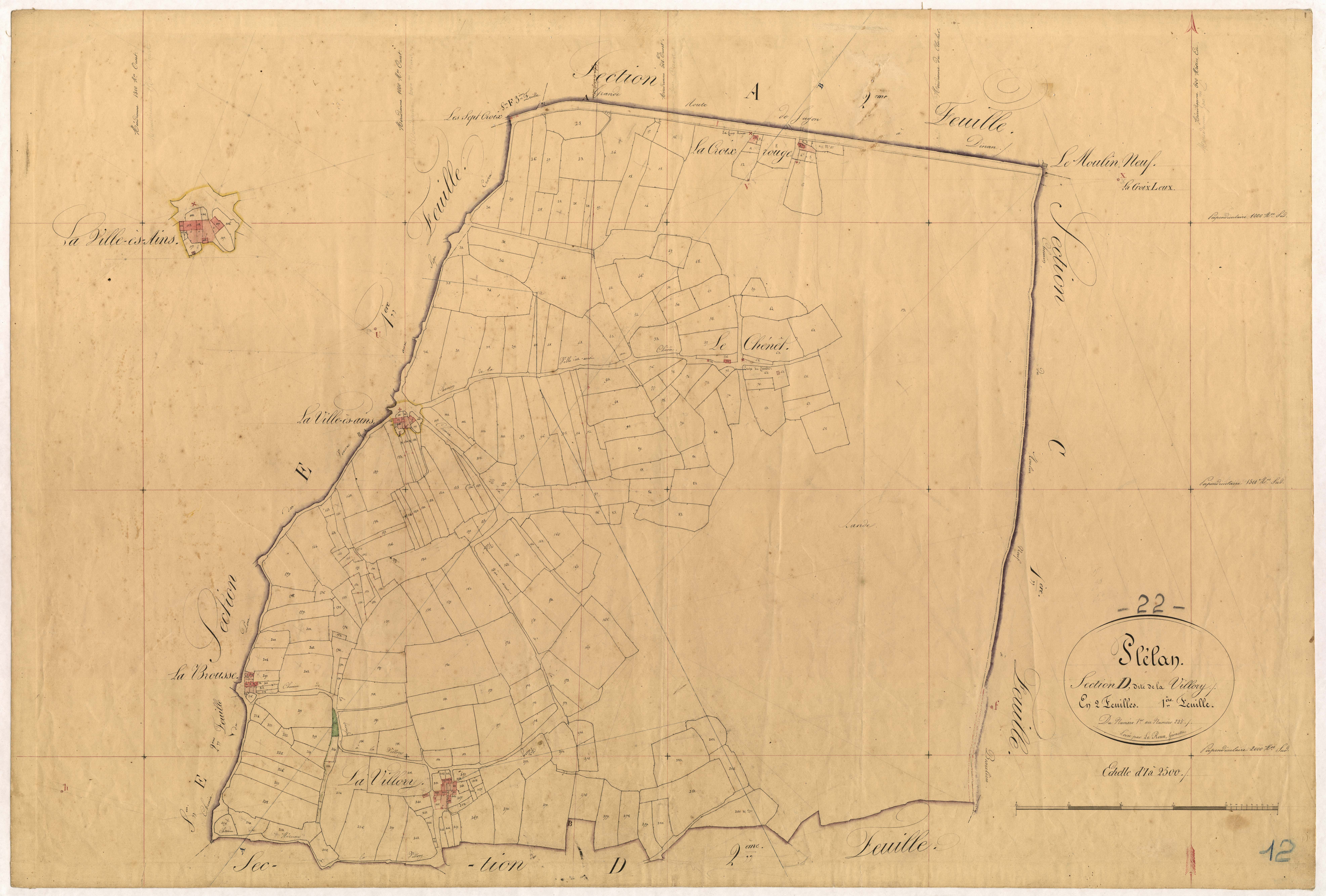 Plélan-le-Petit - Section D, 1re feuille