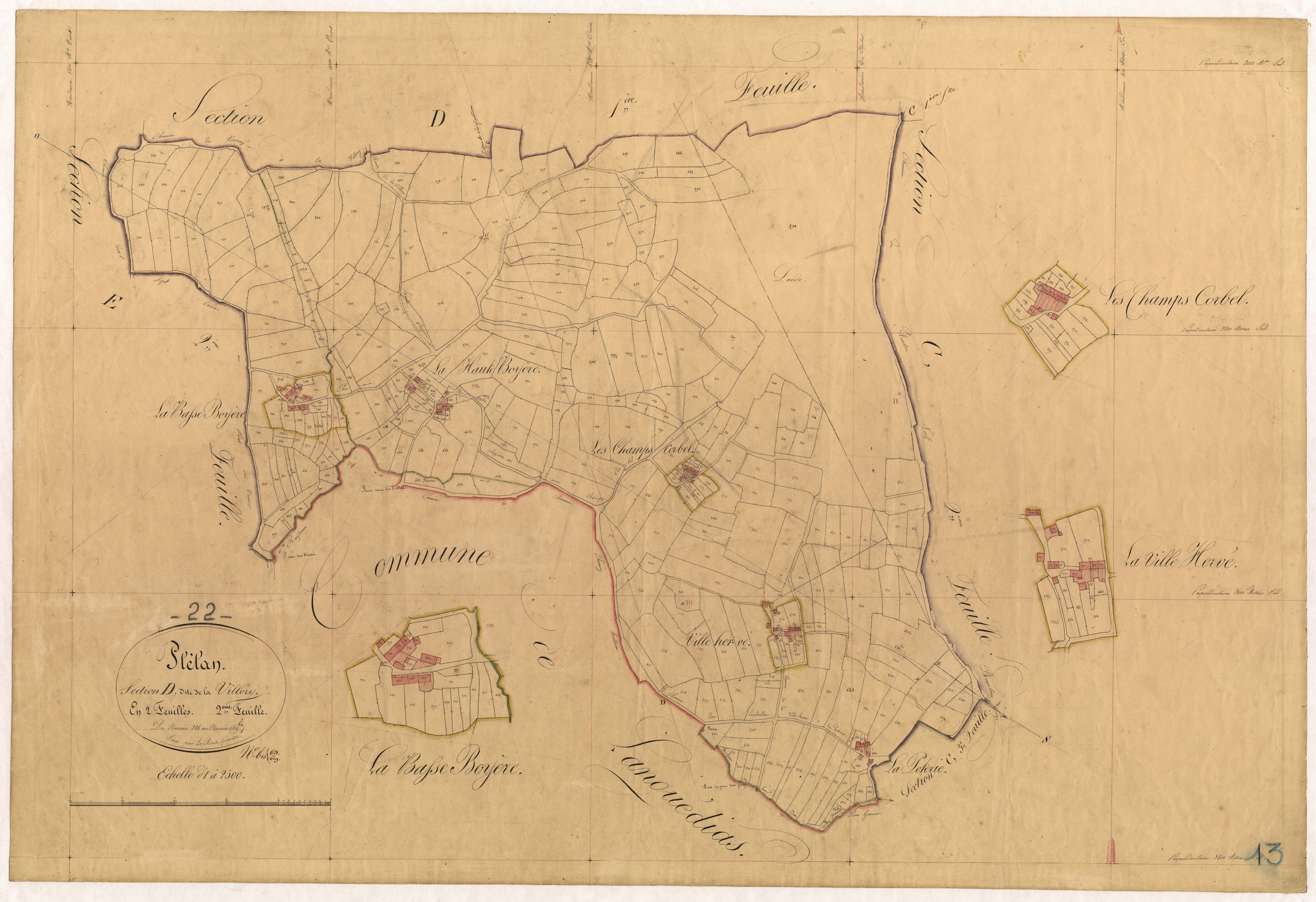Plélan-le-Petit - Section D, 2e feuille