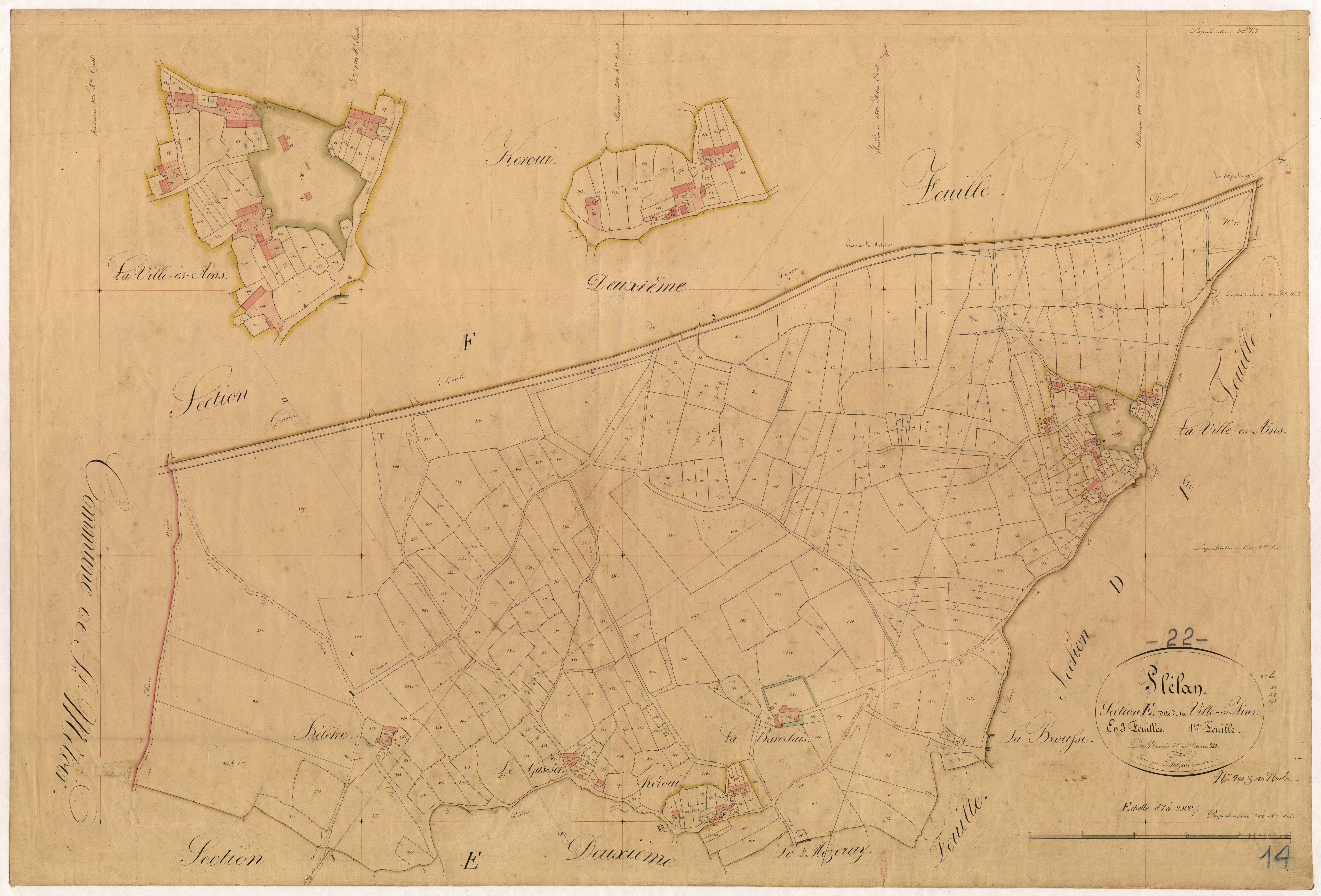 Plélan-le-Petit - Section E, 1re feuille