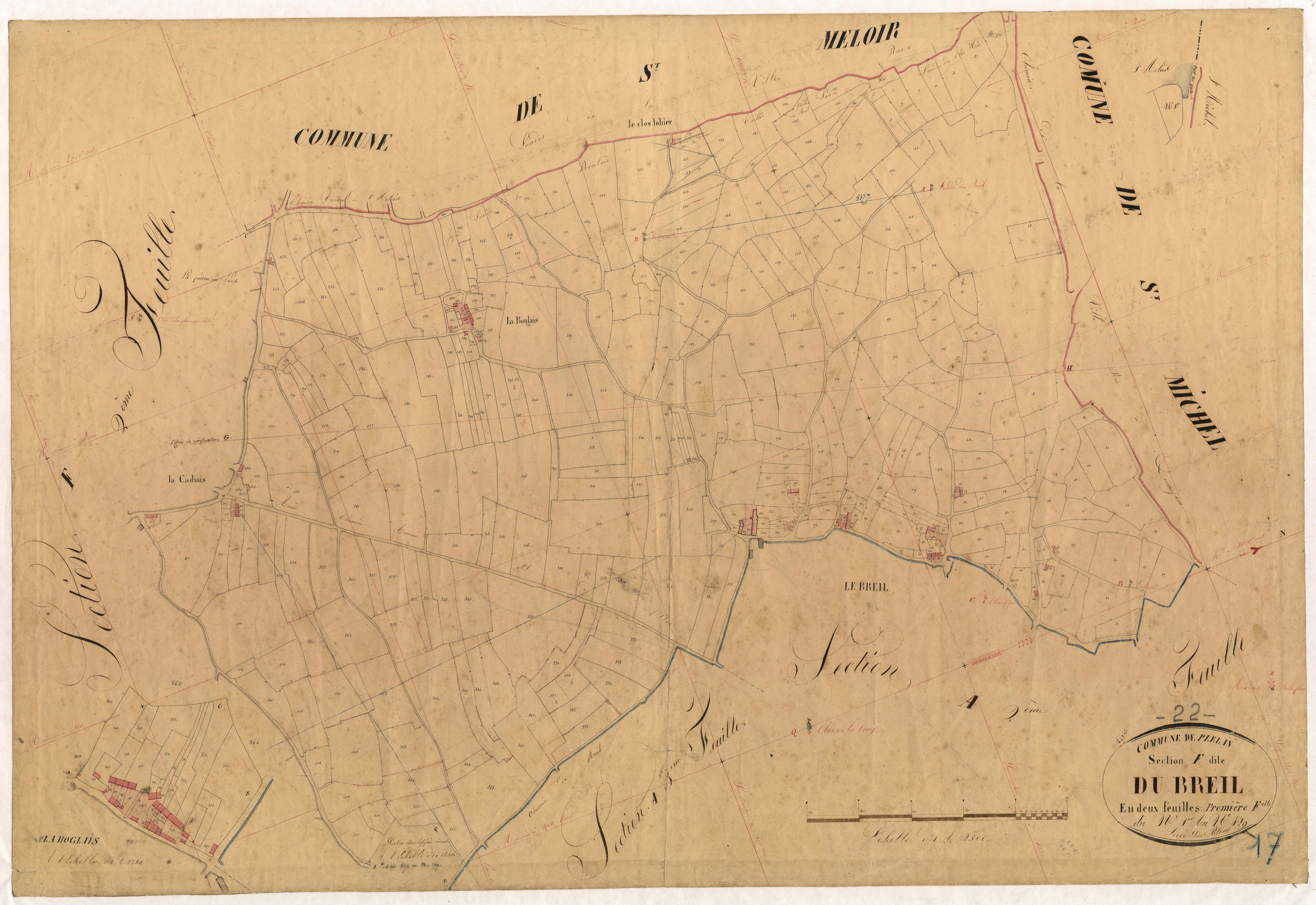 Plélan-le-Petit - Section F, 1re feuille