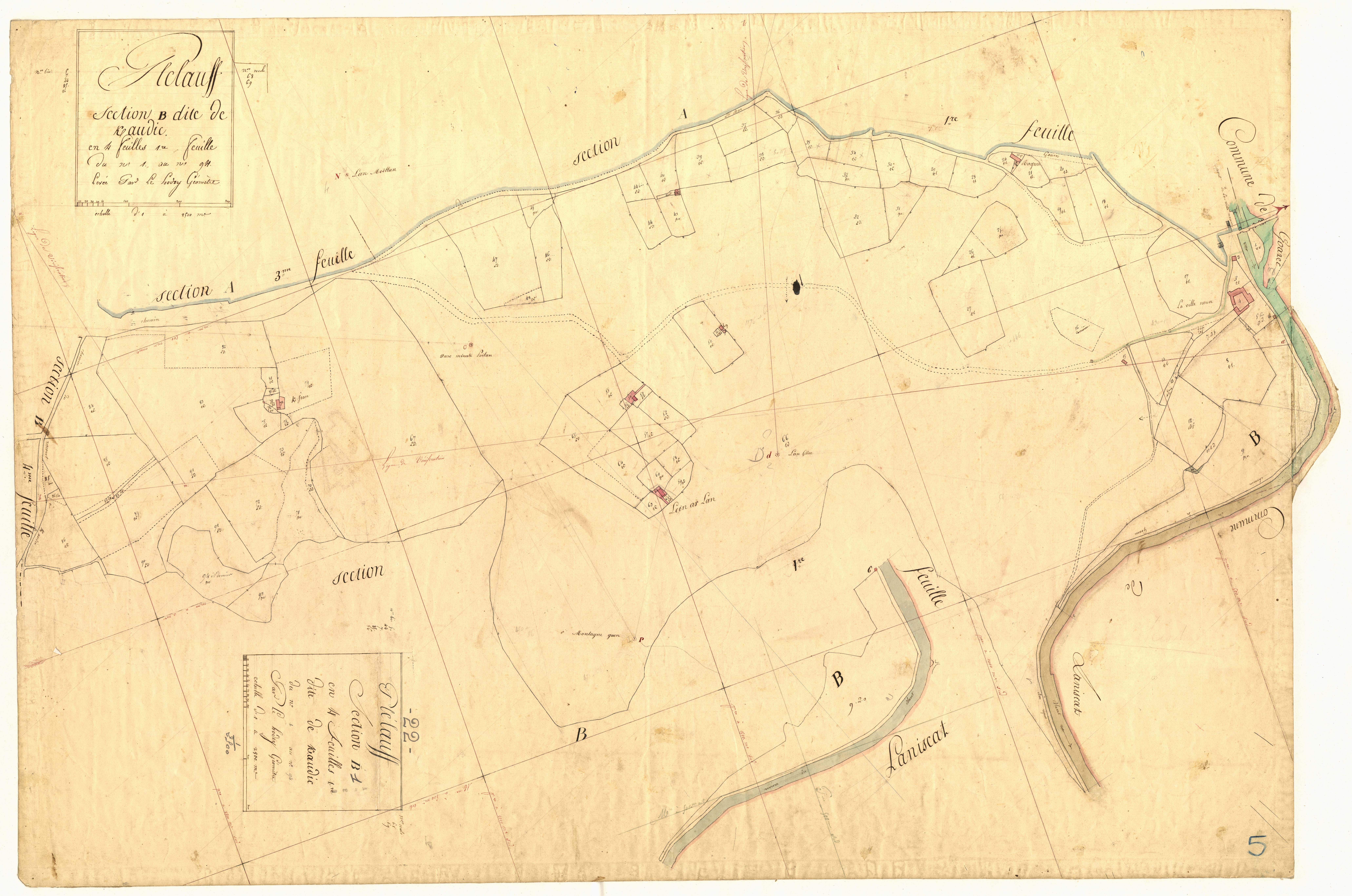 Plélauff - Section B, 1re feuille