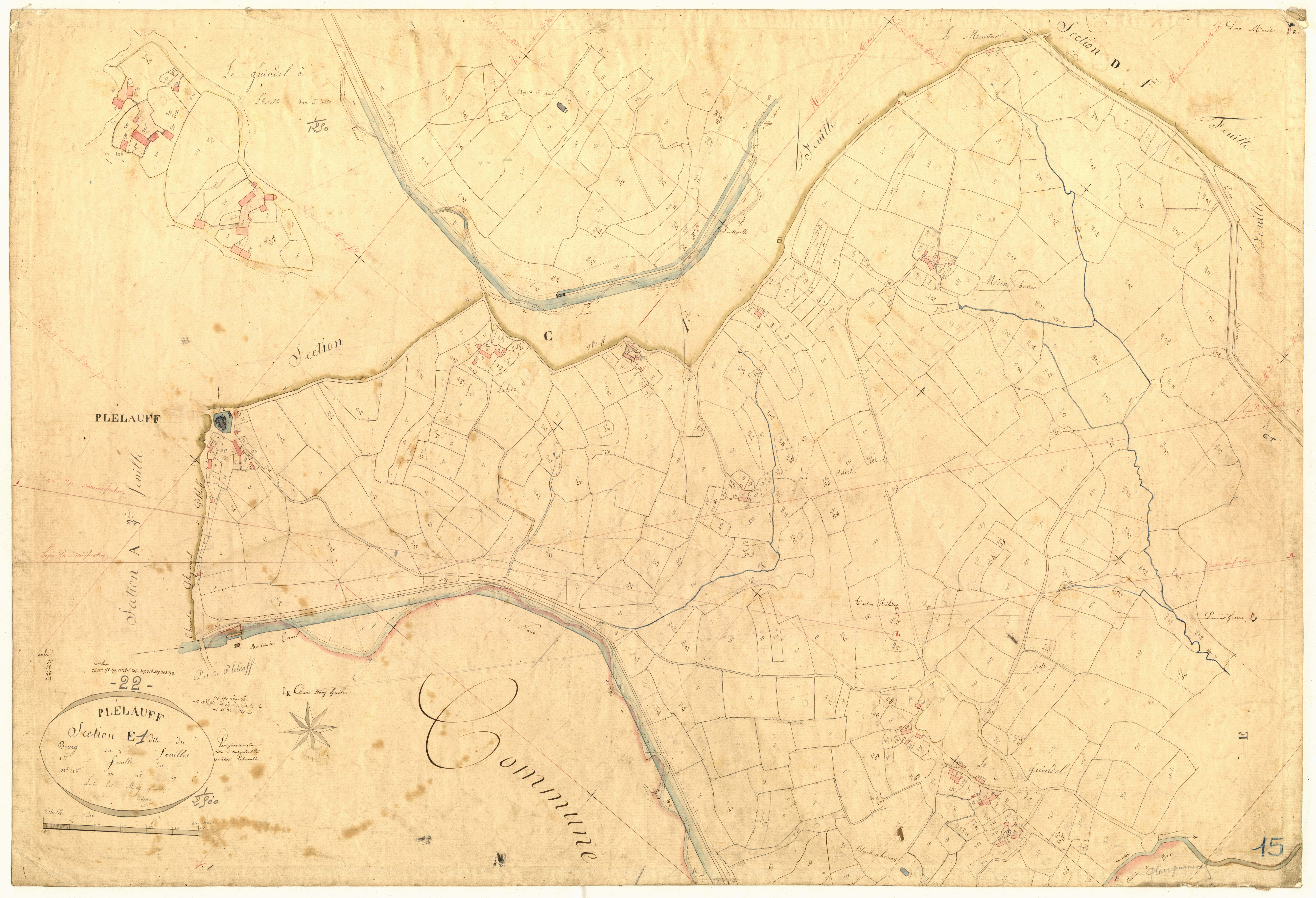 Plélauff - Section E, 1re feuille