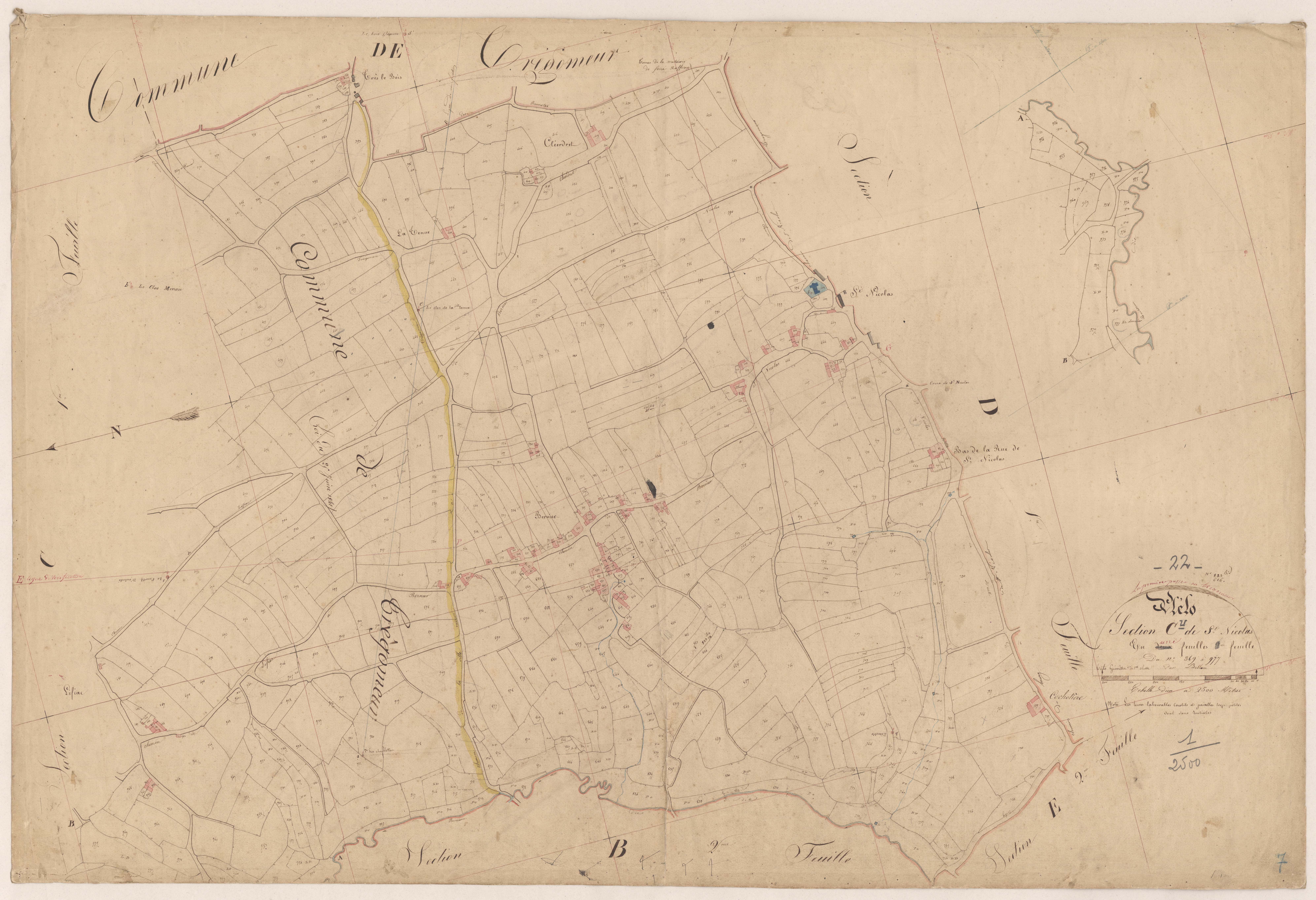 Plélo - Section C, feuille unique