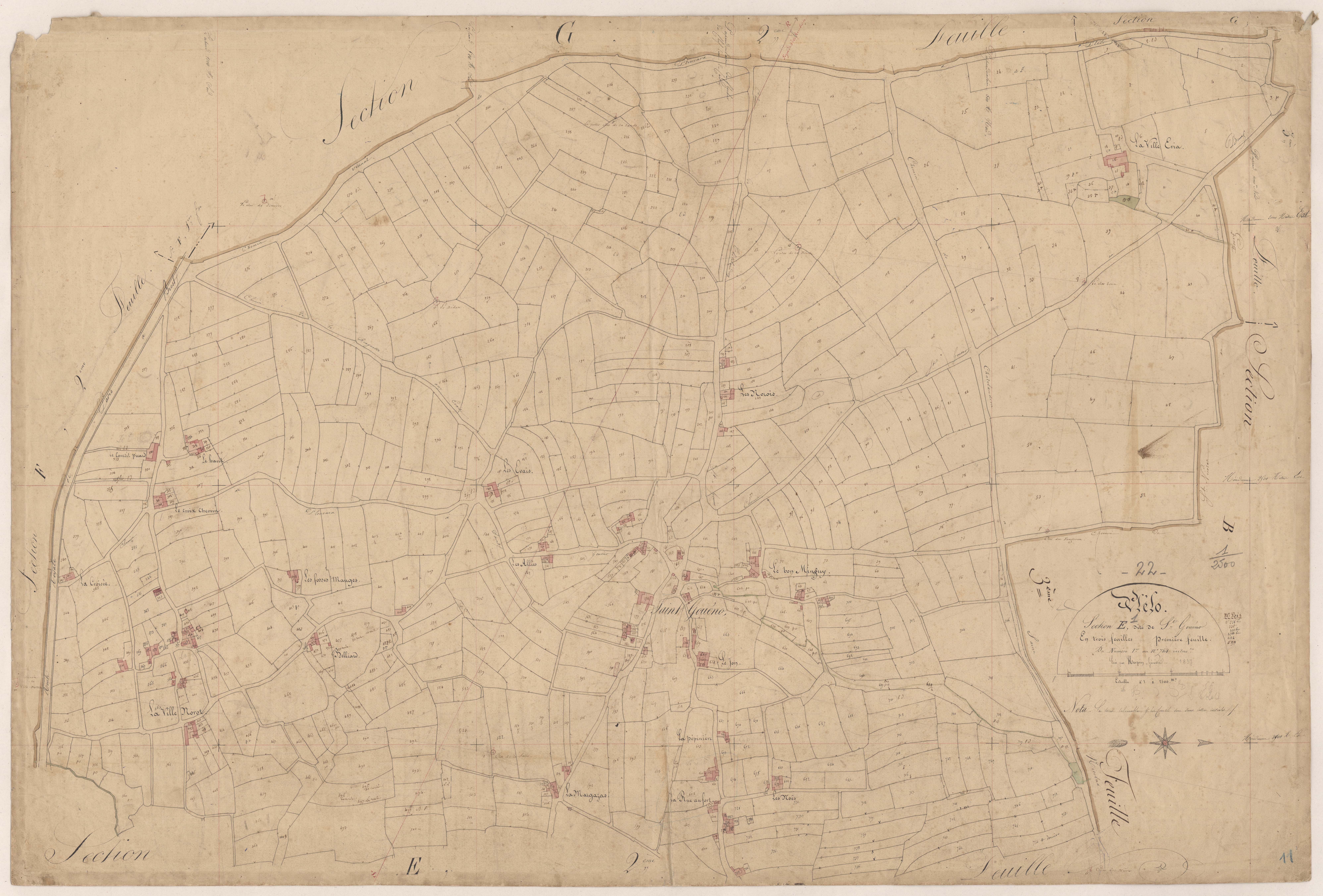 Plélo - Section E, 1re feuille