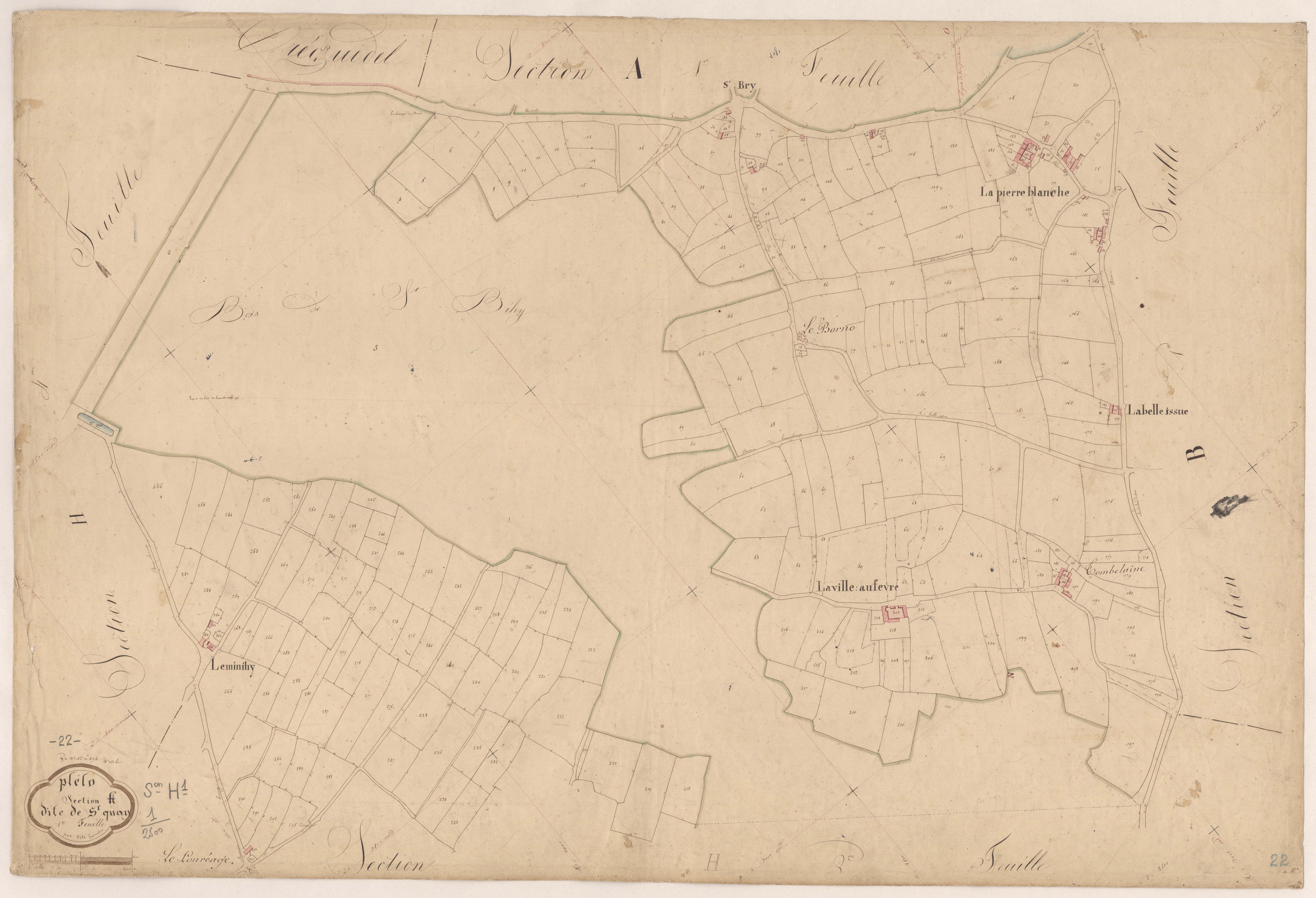 Plélo - Section H, 1re feuille