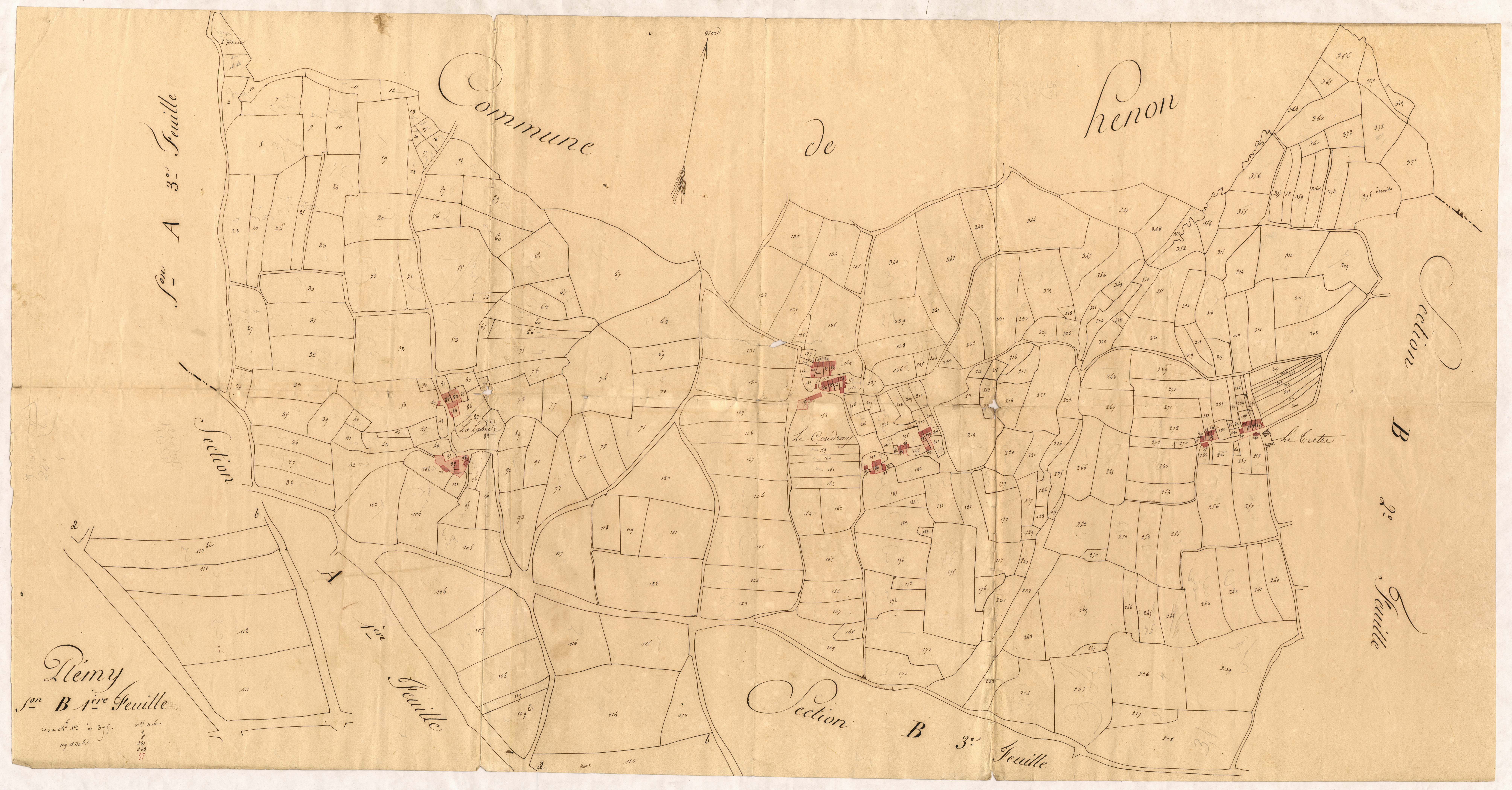 Plémy - Section B, 1re feuille