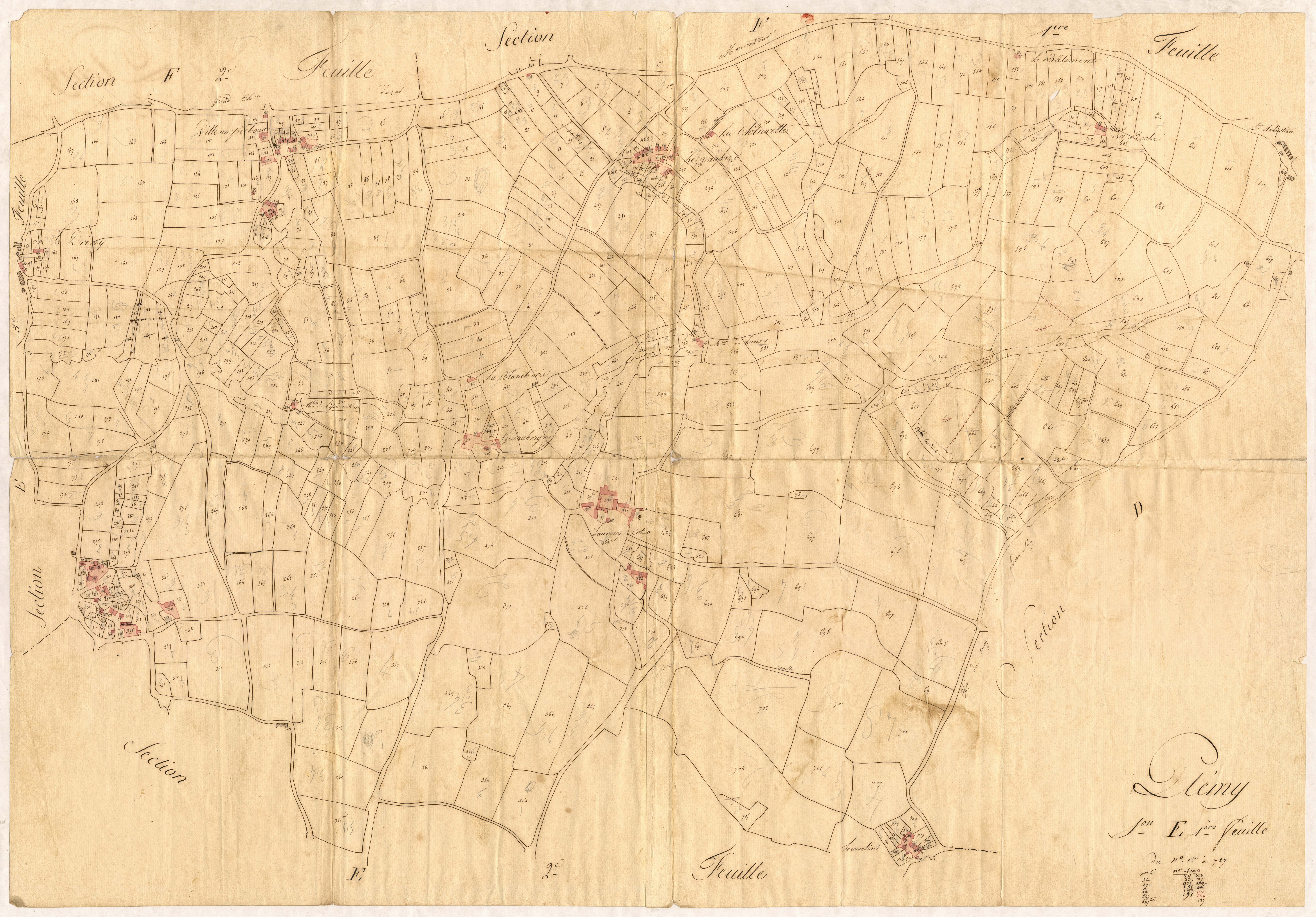 Plémy - Section E, 1re feuille