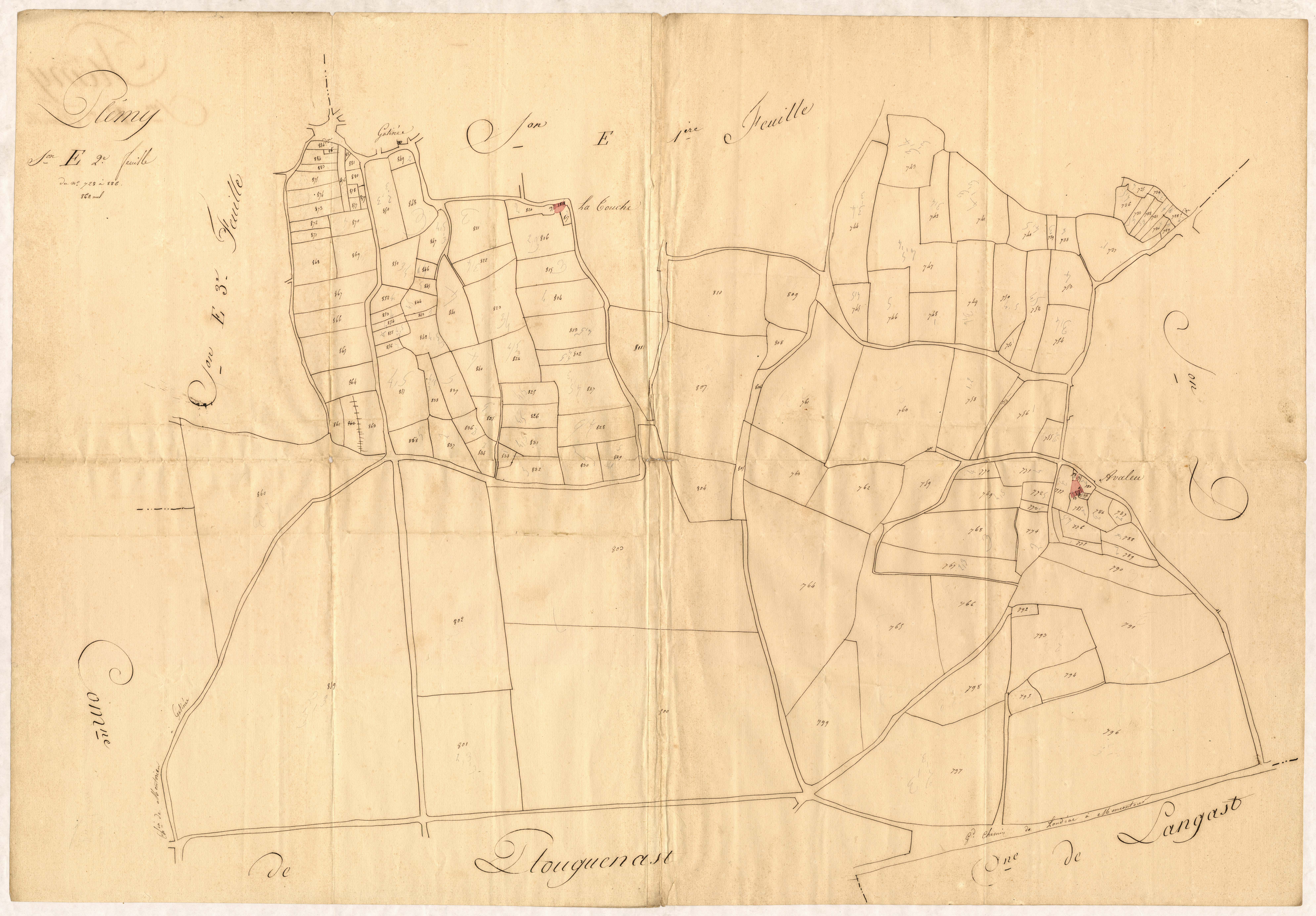 Plémy - Section E, 2e feuille
