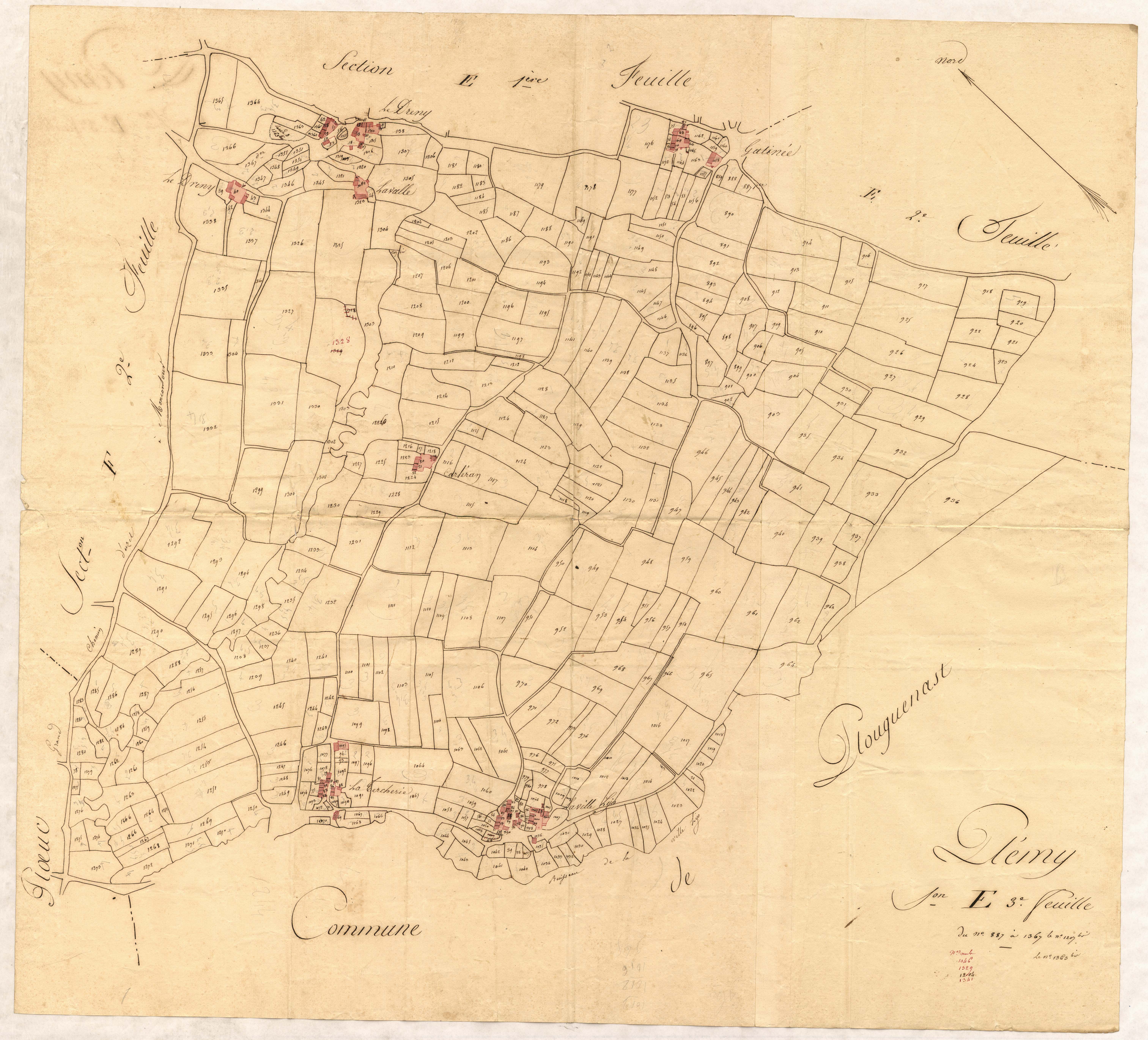 Plémy - Section E, 3e feuille