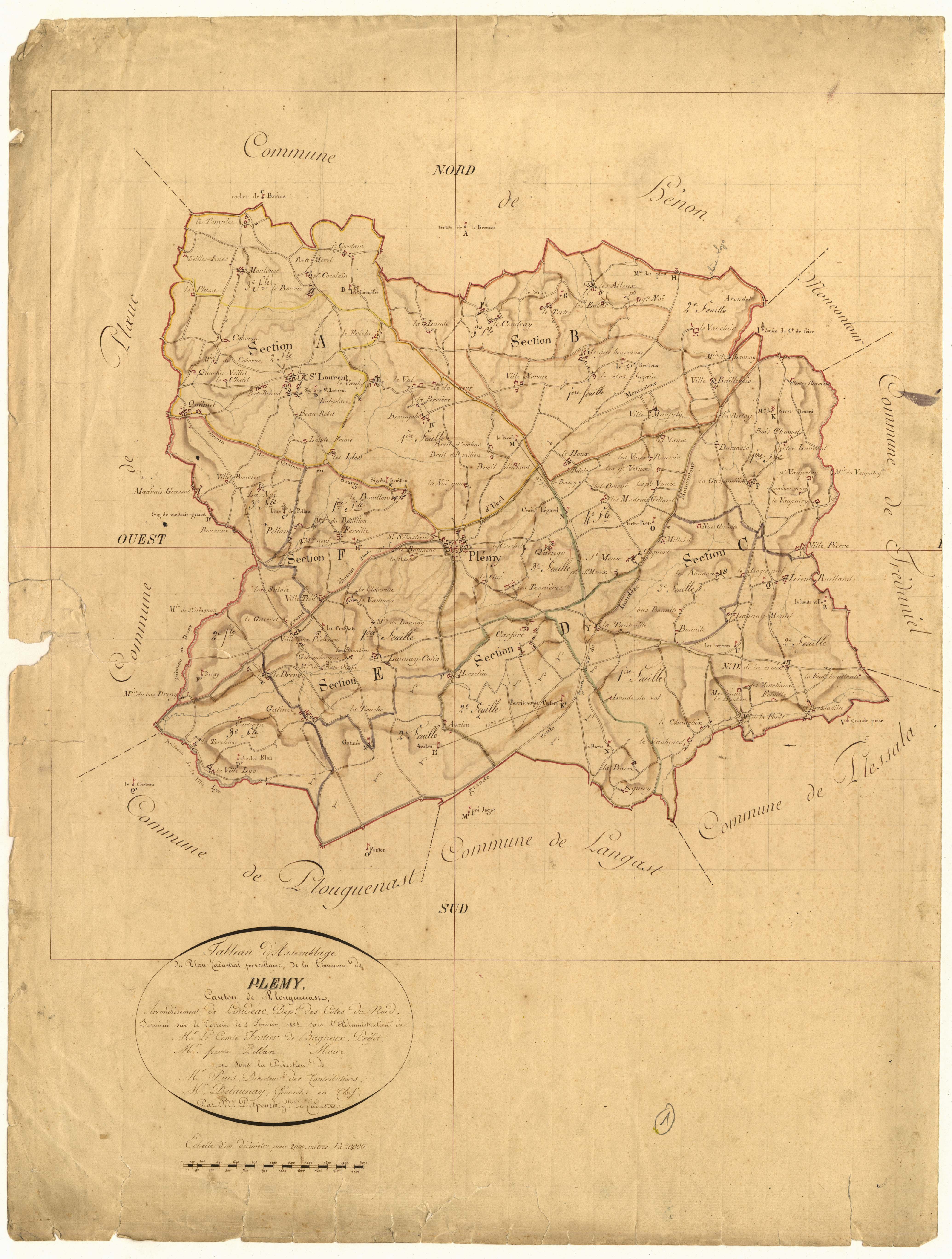 Plémy - Tableau d'assemblage