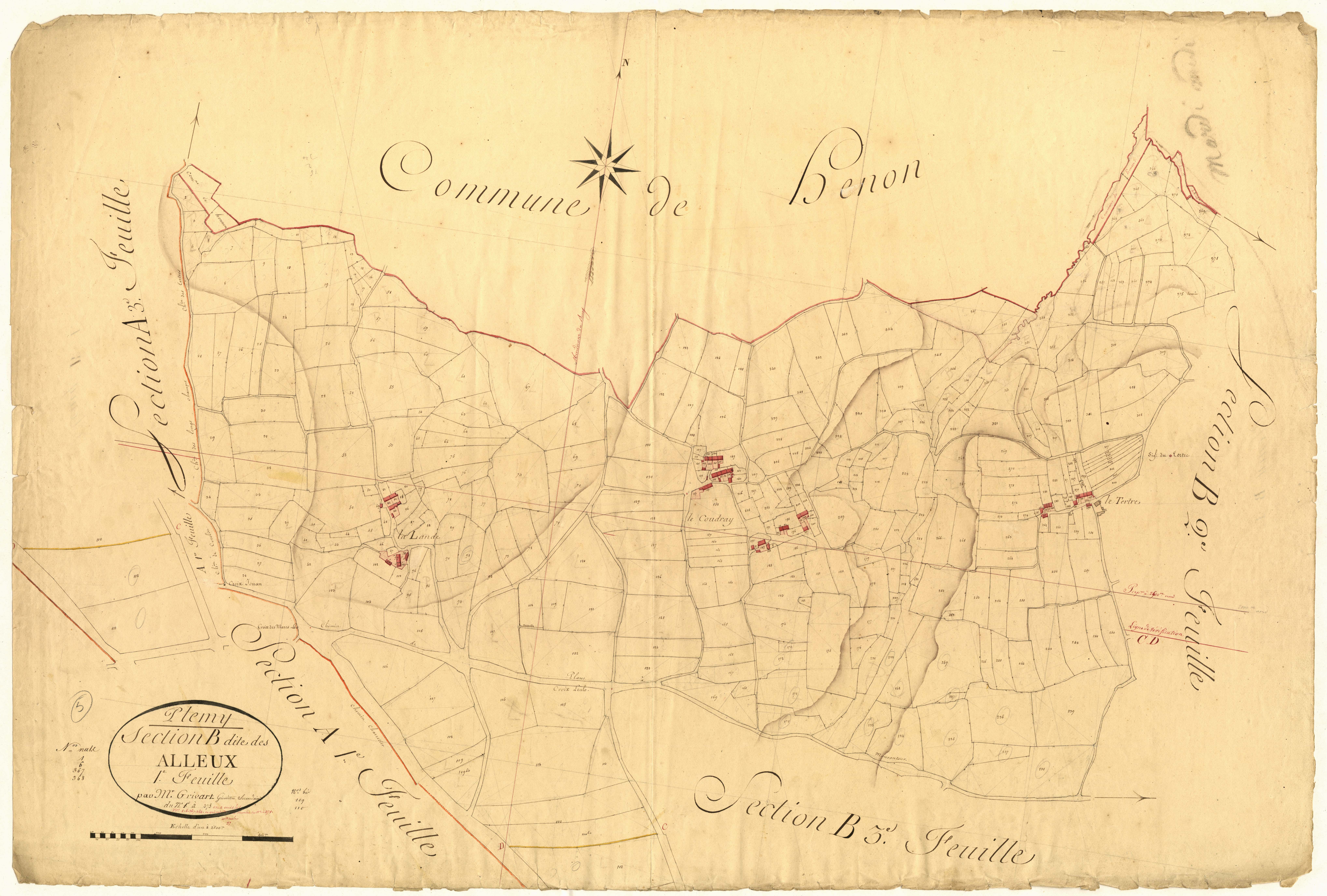 Plémy - Section B, 1re feuille