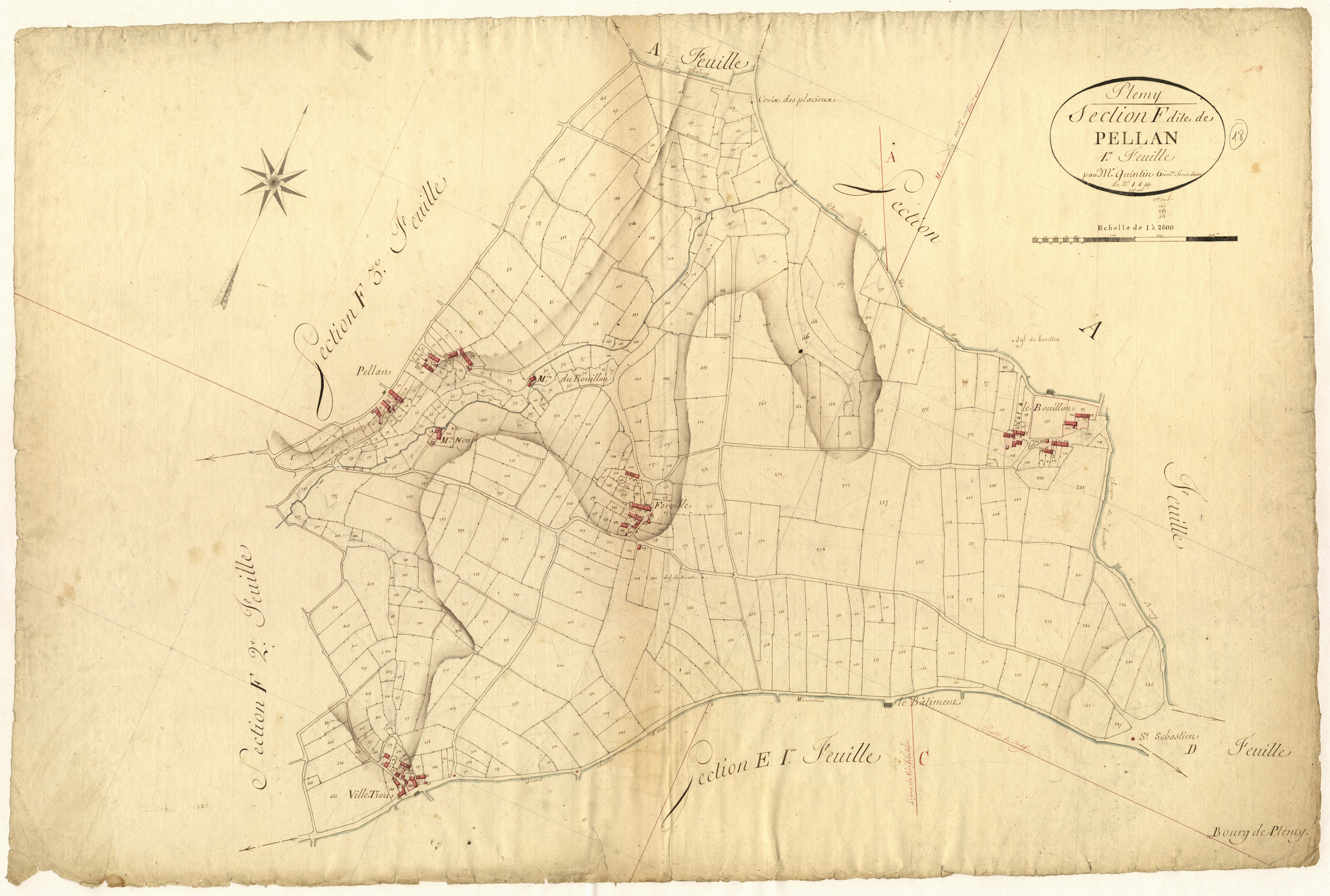 Plémy - Section F, 1re feuille