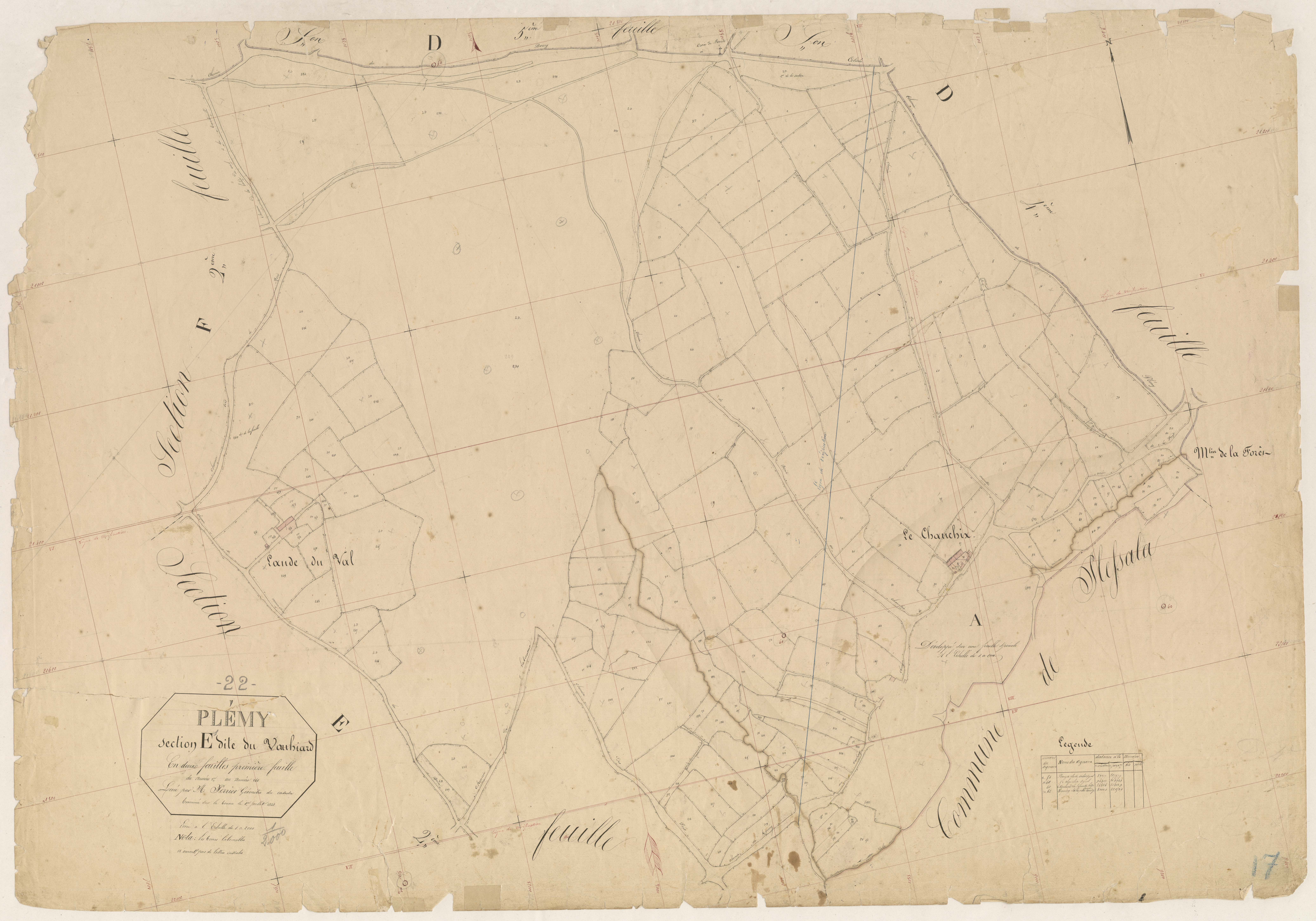 Plémy - Section E, 1re feuille