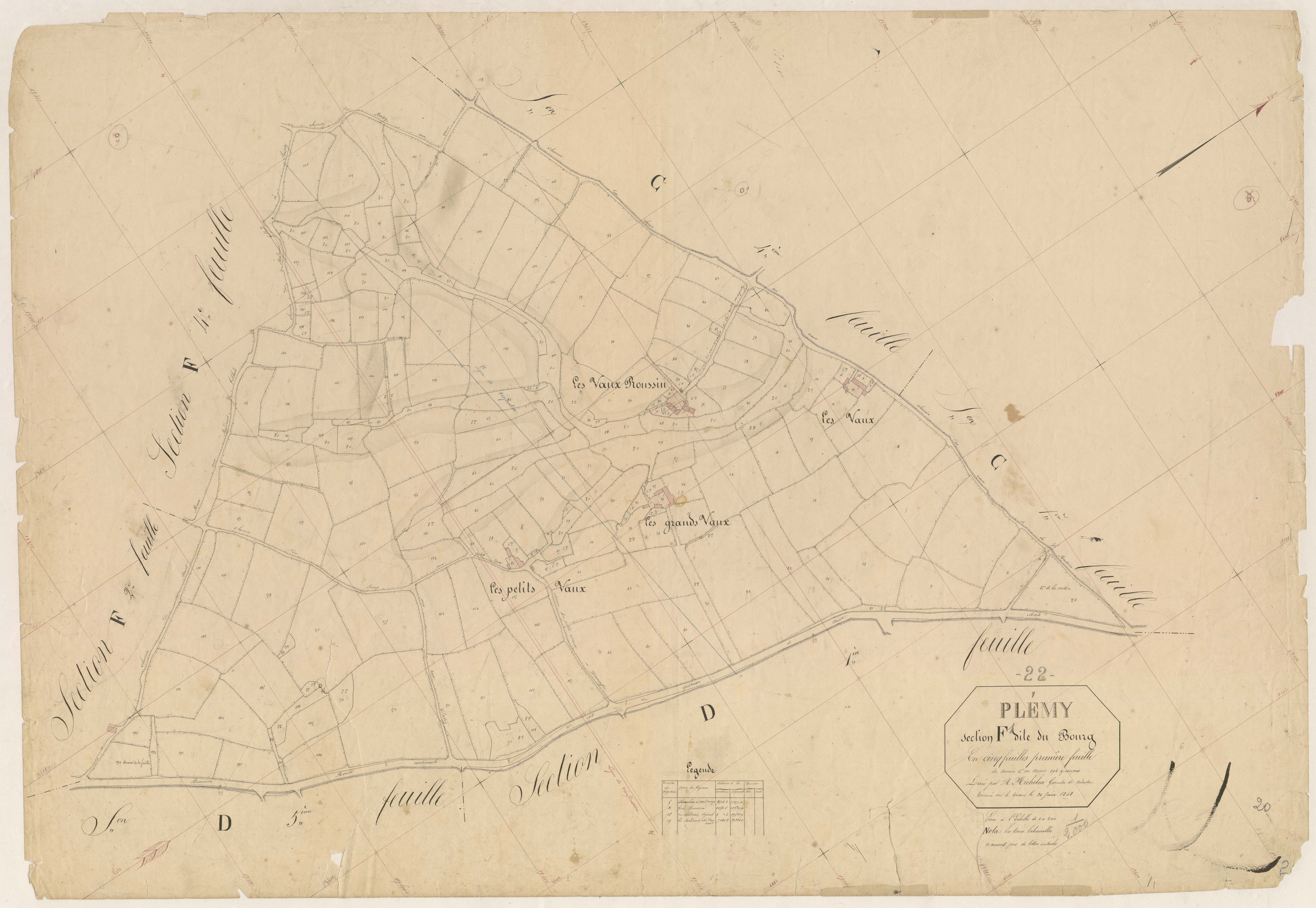Plémy - Section F, 1re feuille