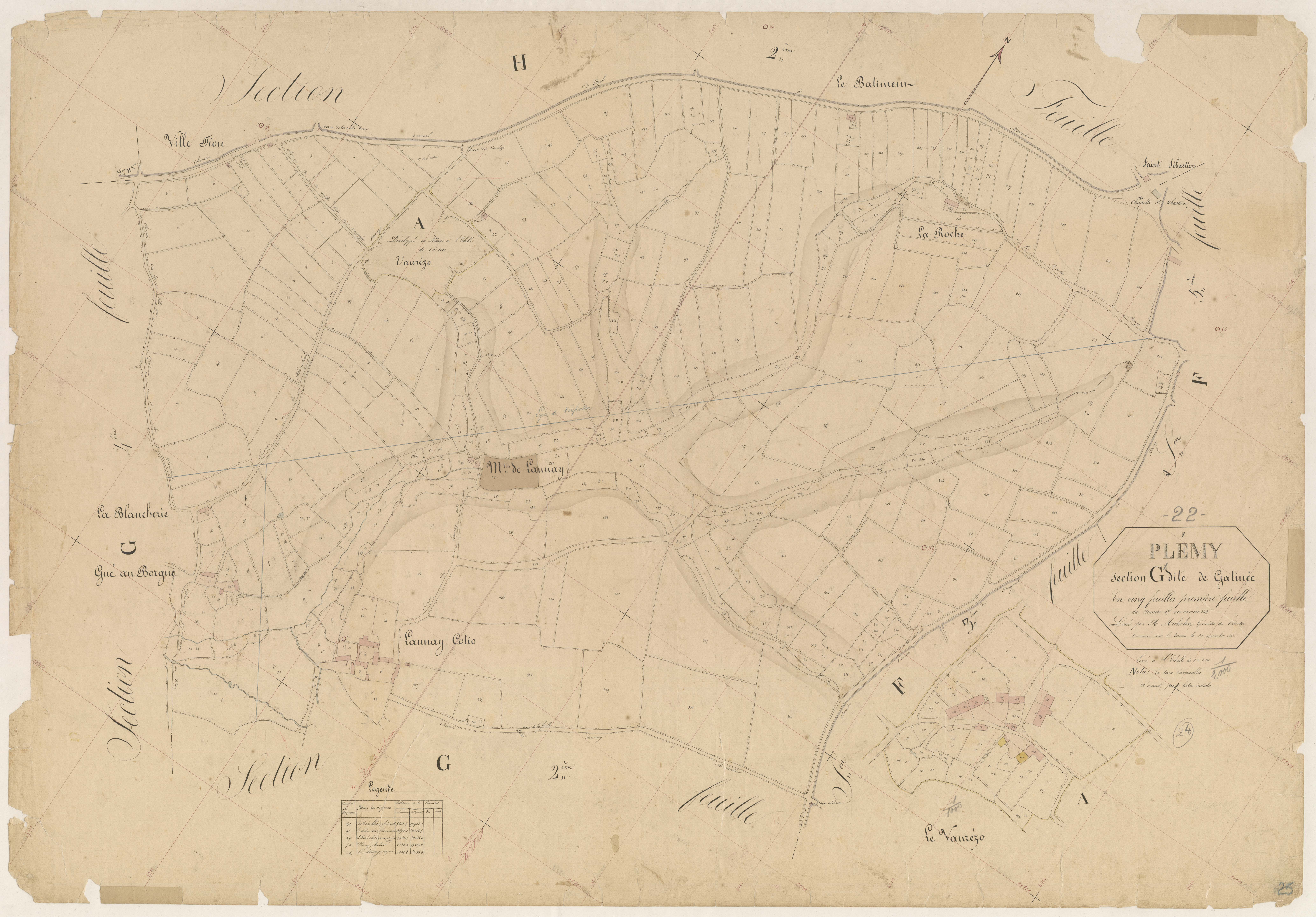 Plémy - Section G, 1re feuille