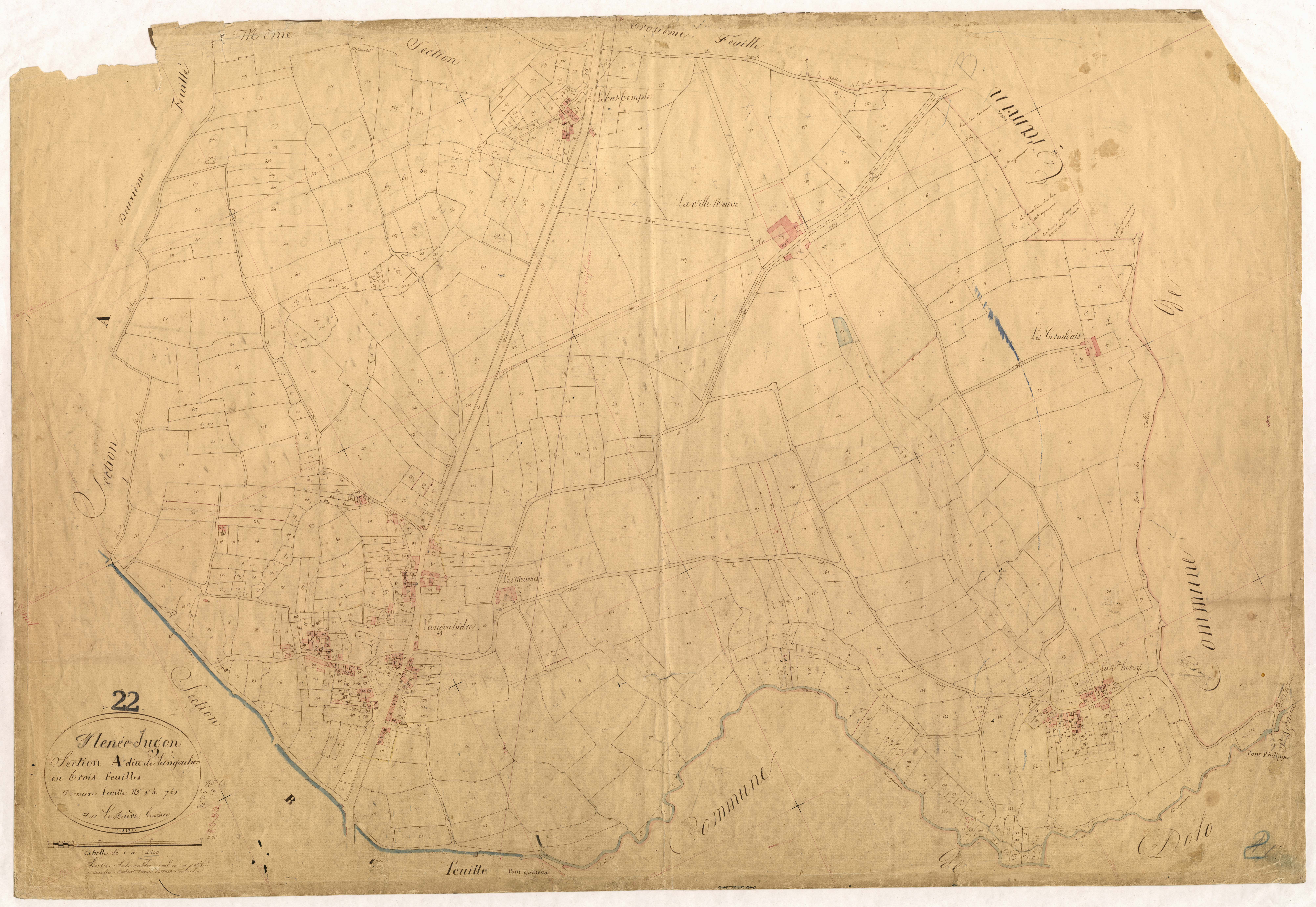 Plénée-Jugon - Section A, 1re feuille