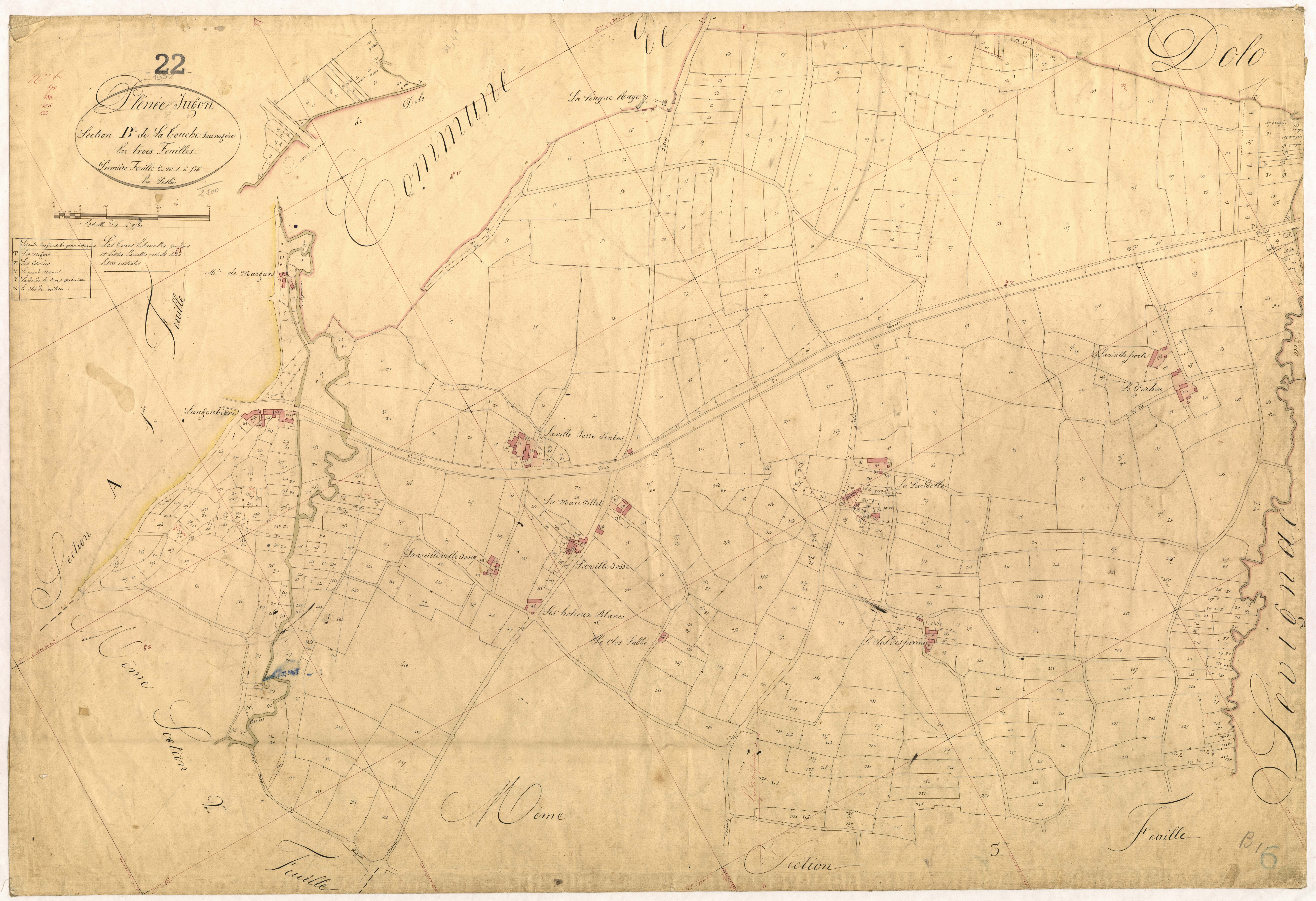Plénée-Jugon - Section B, 1re feuille
