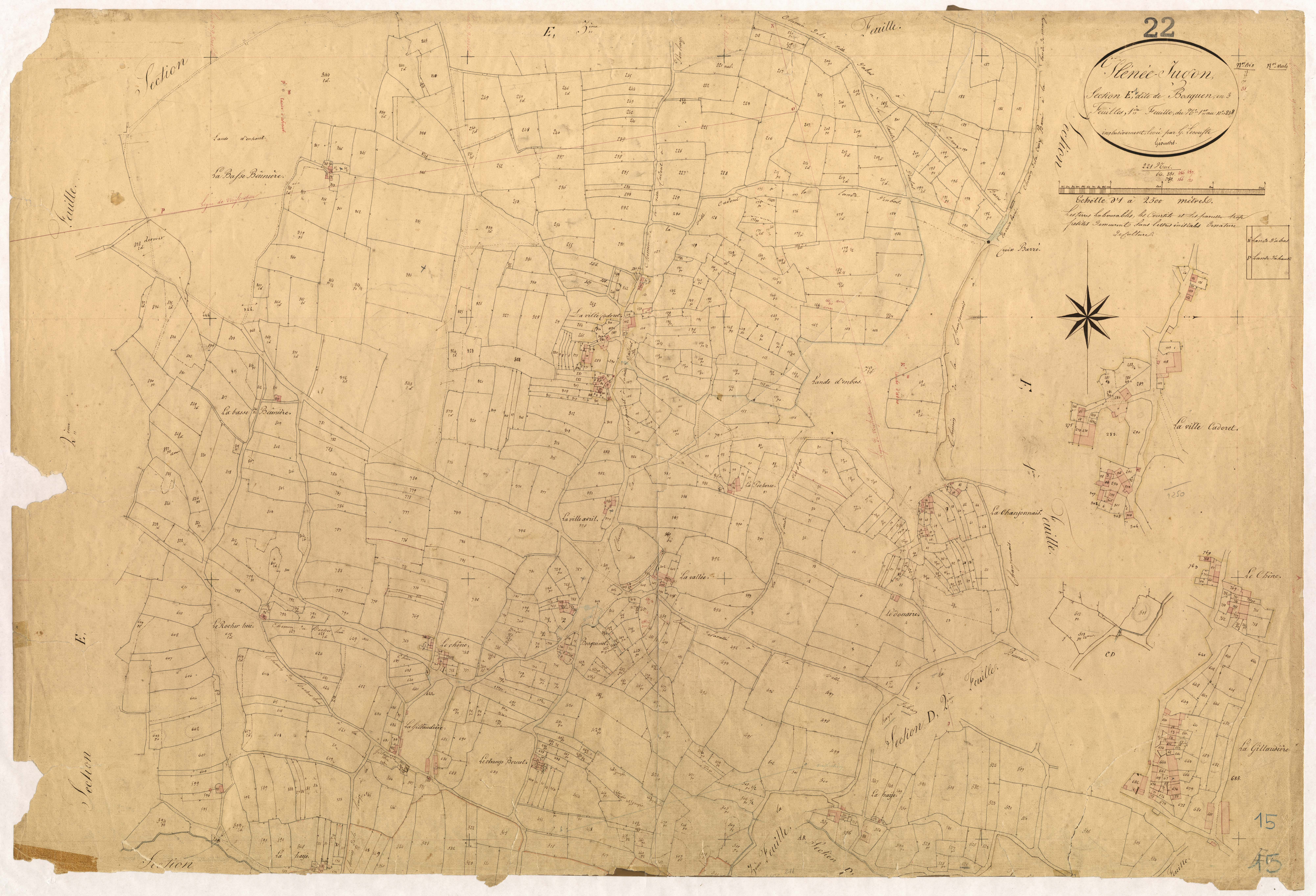 Plénée-Jugon - Section E, 1re feuille