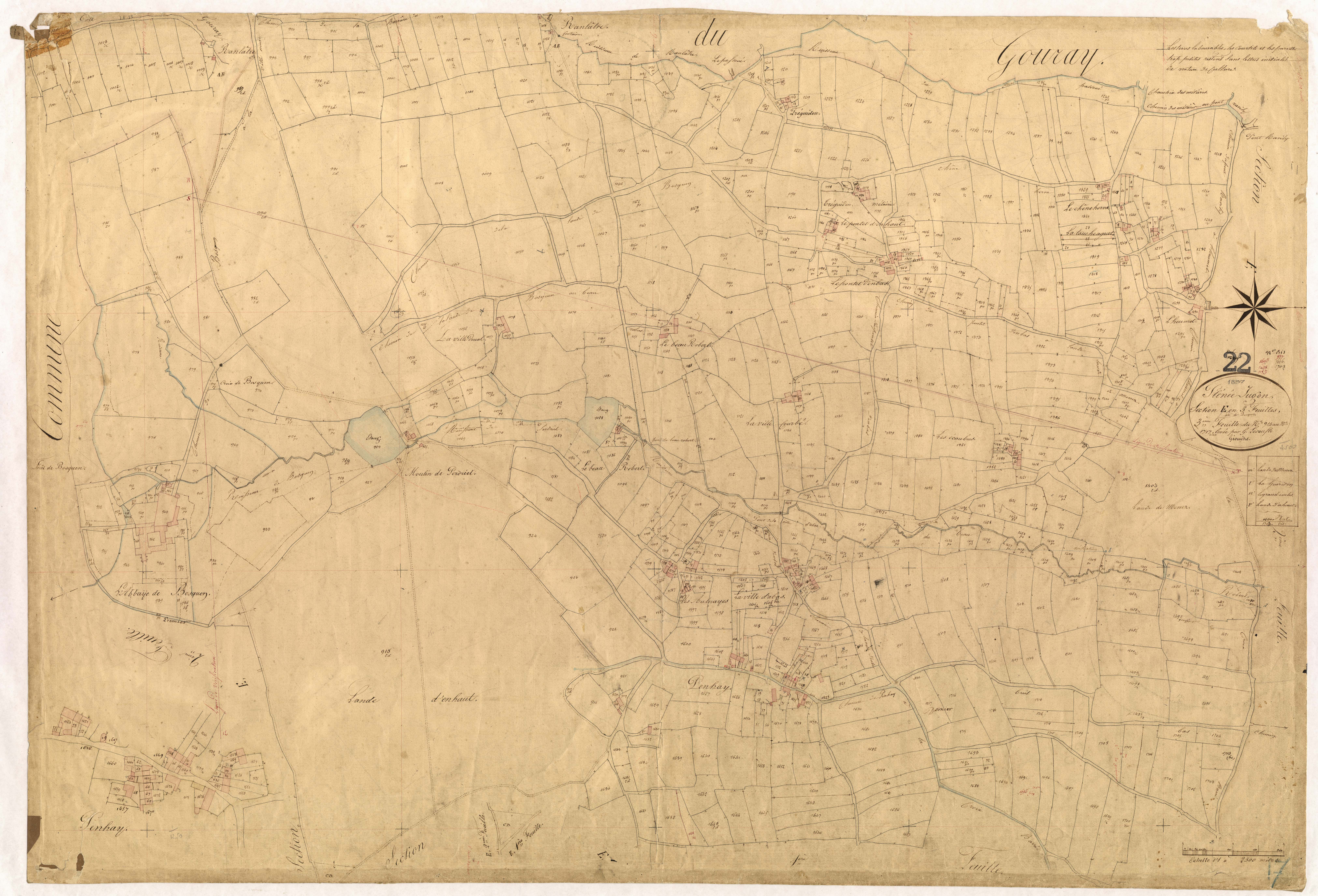 Plénée-Jugon - Section E, 3e feuille