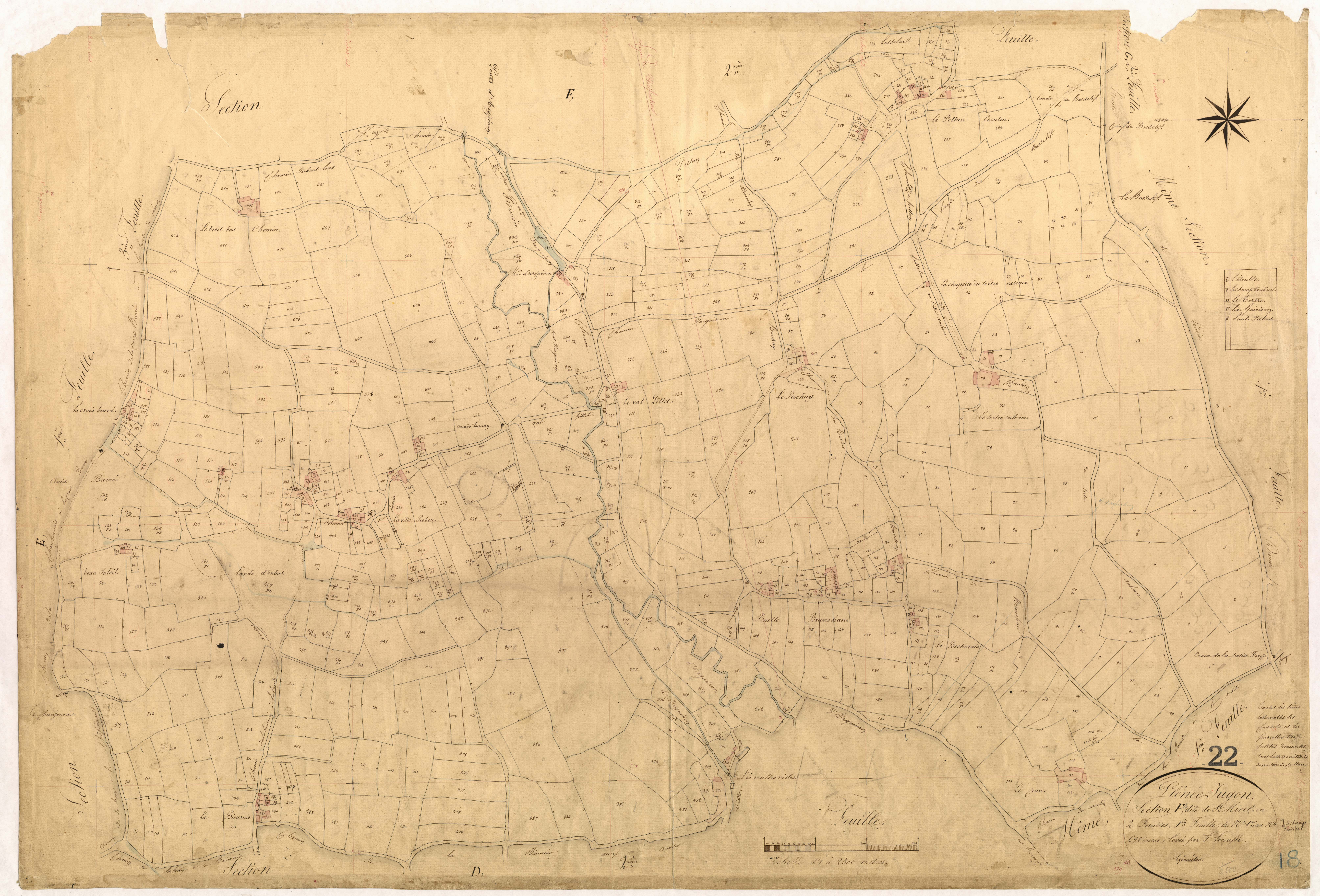 Plénée-Jugon - Section F, 1re feuille