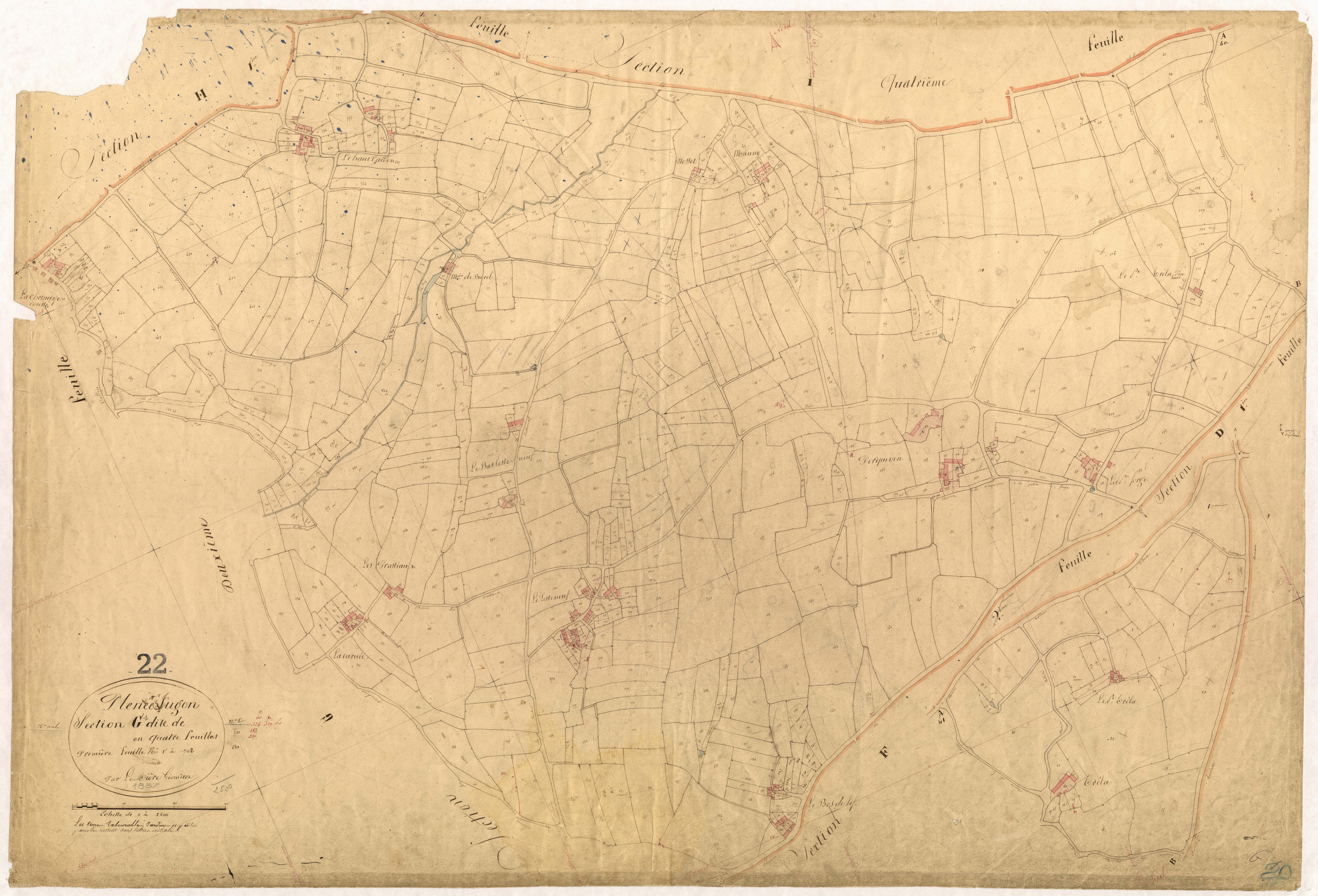 Plénée-Jugon - Section G, 1re feuille