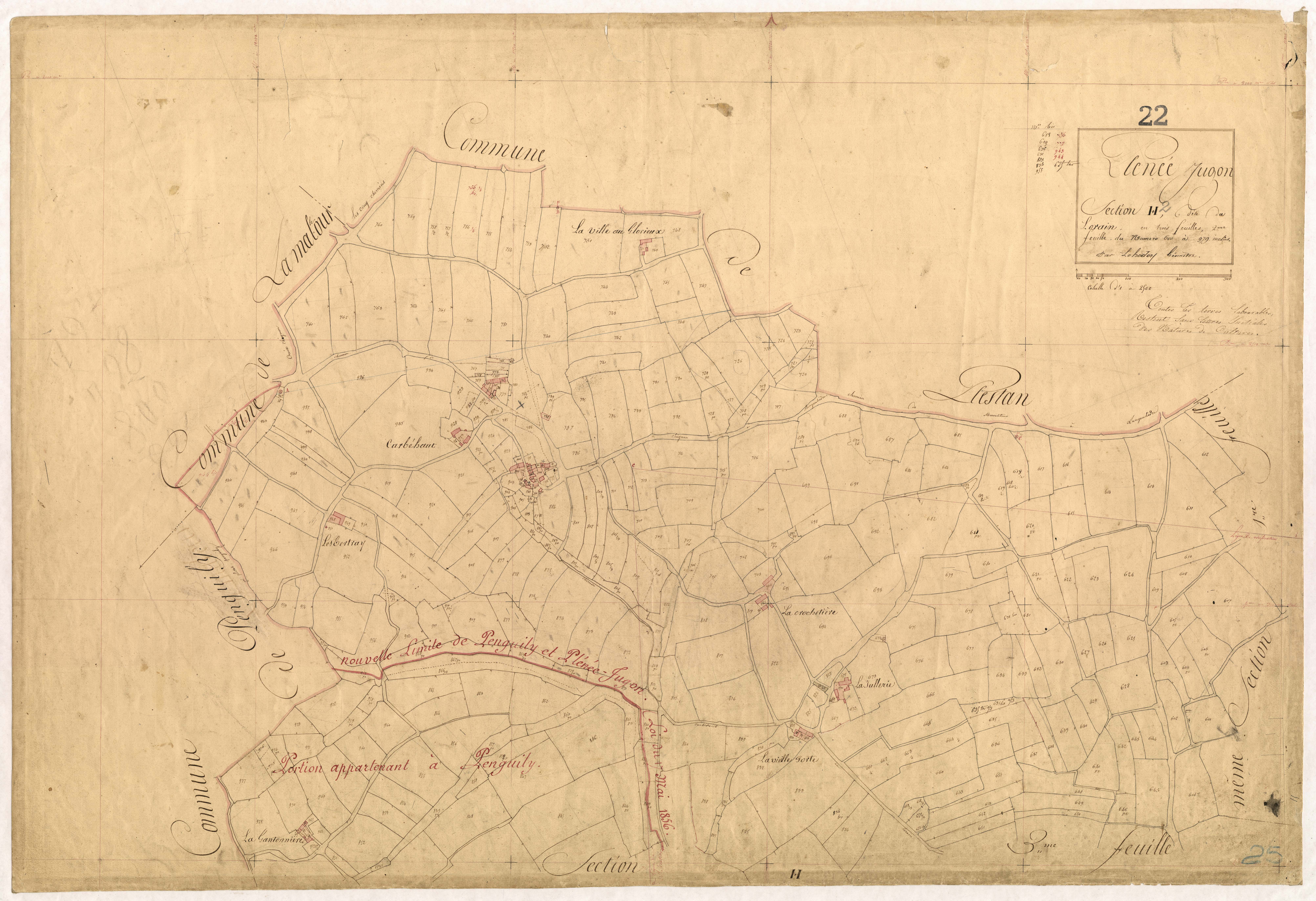 Plénée-Jugon - Section H, 2e feuille
