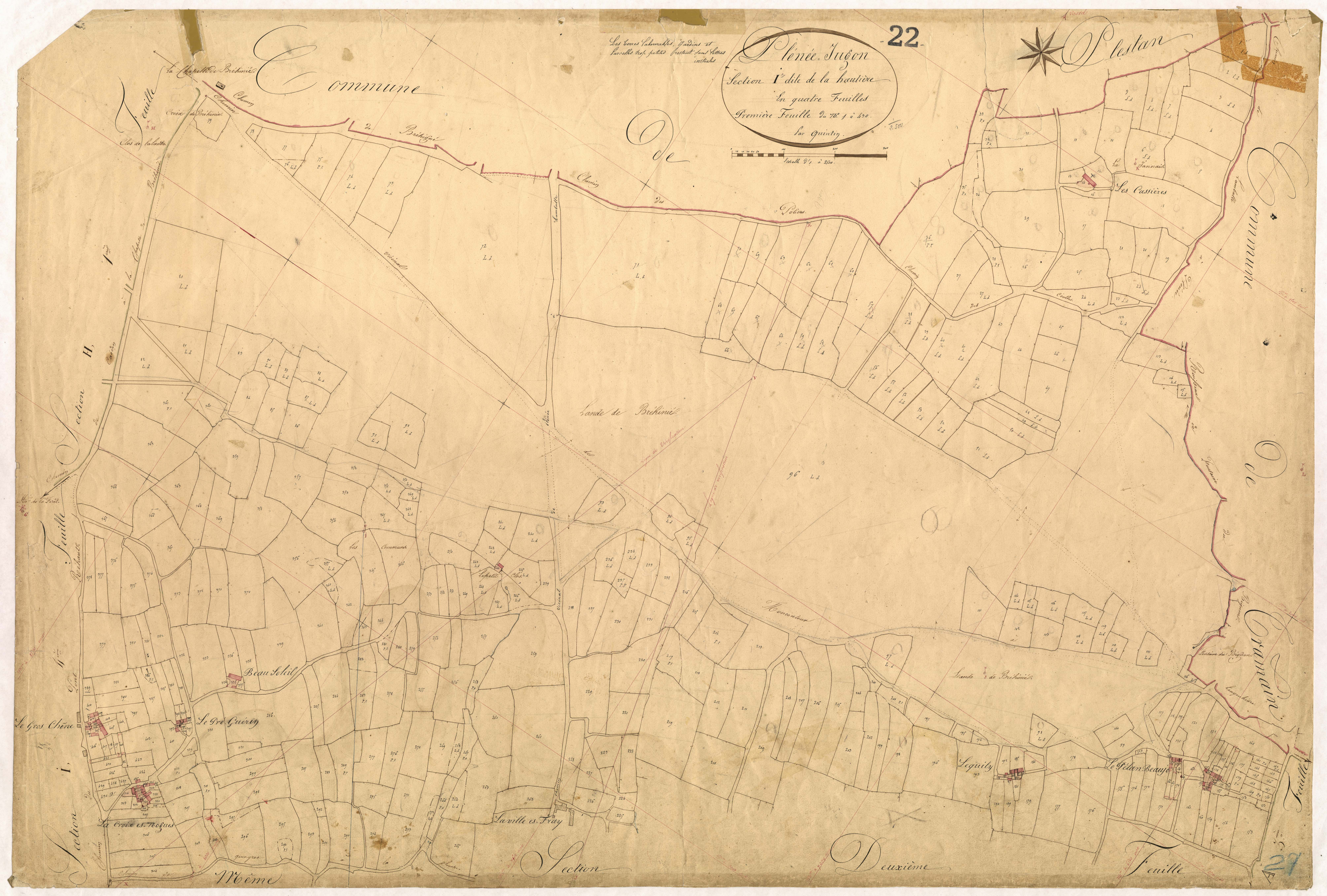 Plénée-Jugon - Section I, 1re feuille