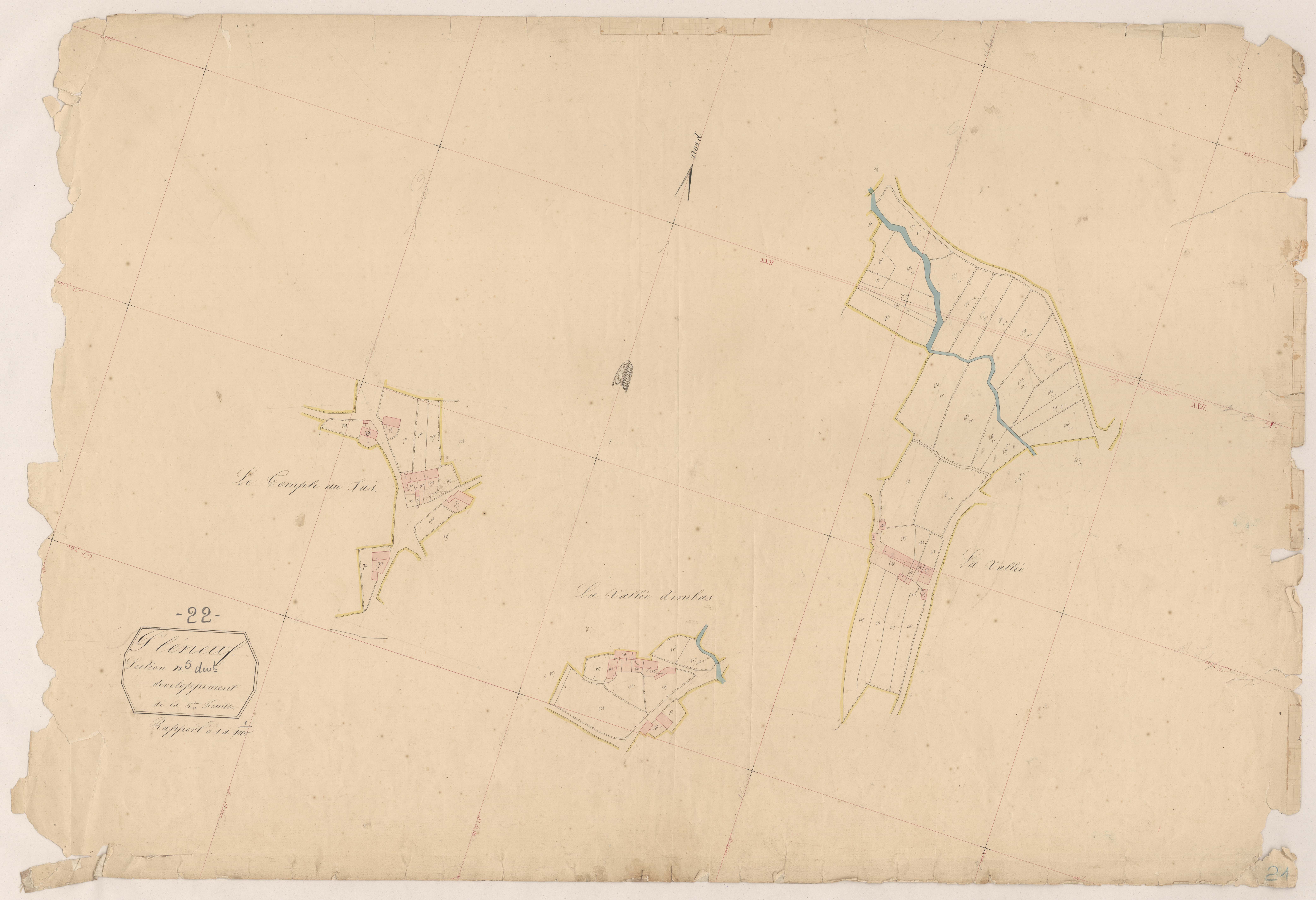 Pléneuf-Val-André - Section D, 5e feuille : développement