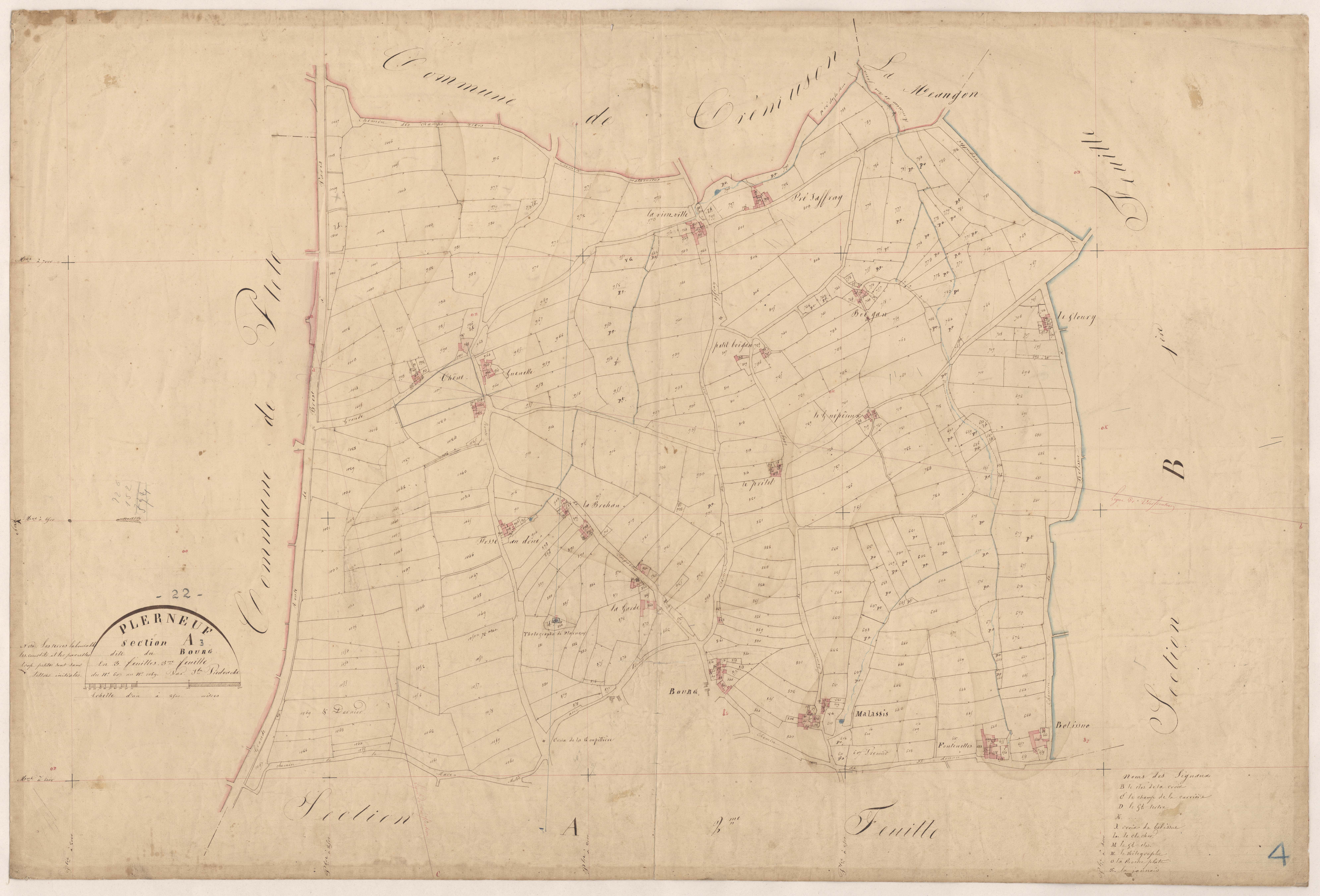Plerneuf - Section A, 3e feuille