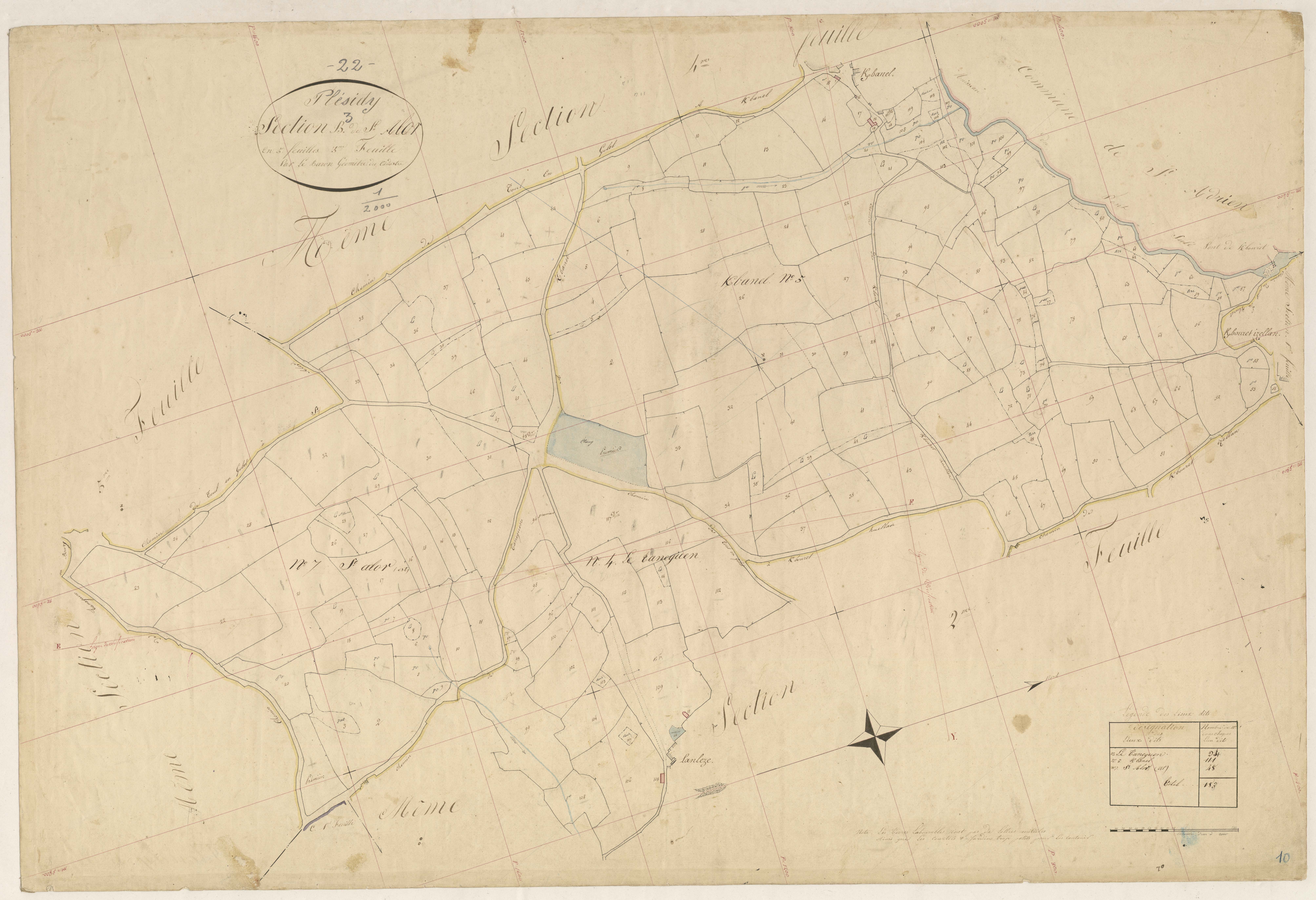 Plésidy - Section B, 3e feuille