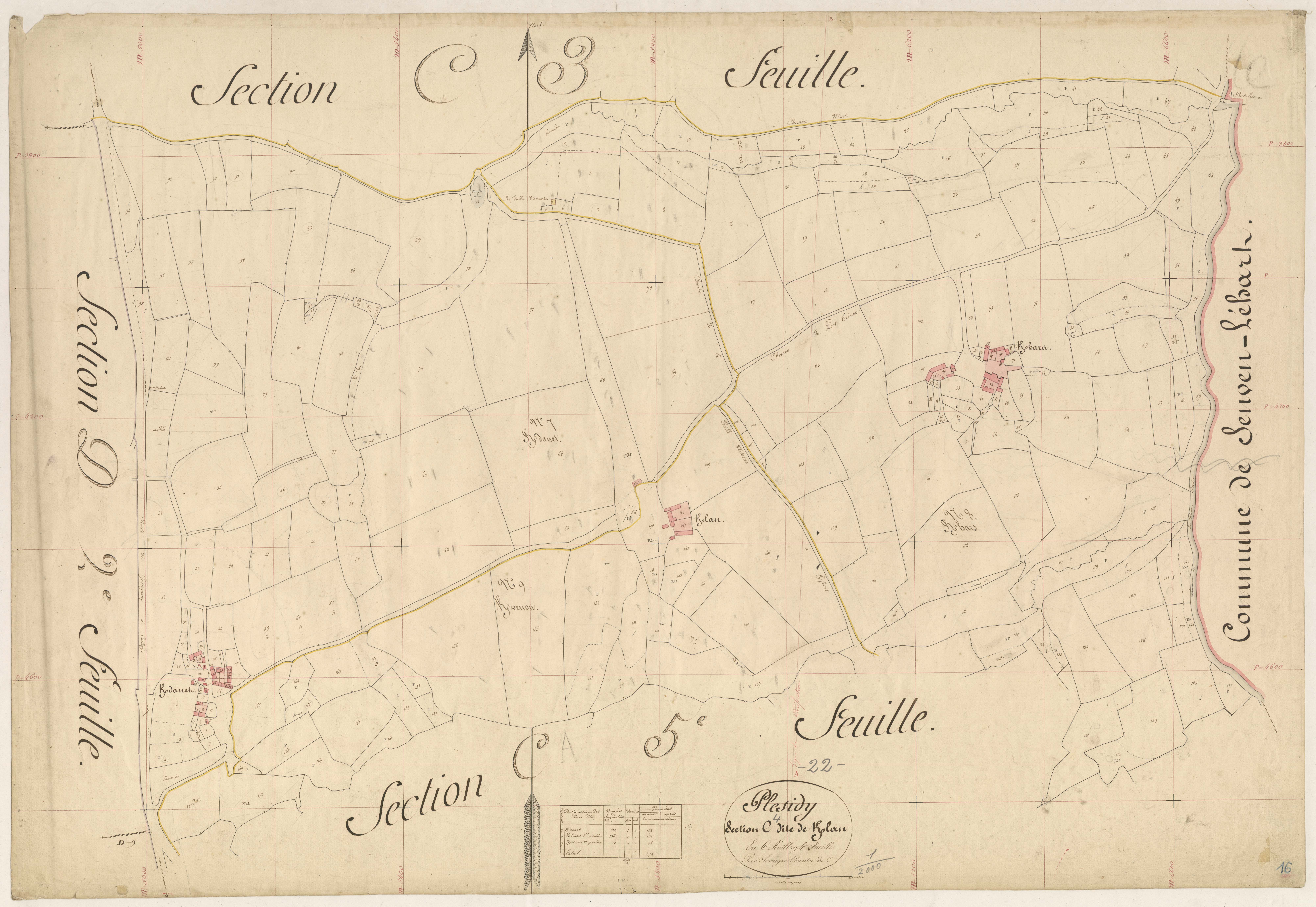 Plésidy - Section C, 4e feuille