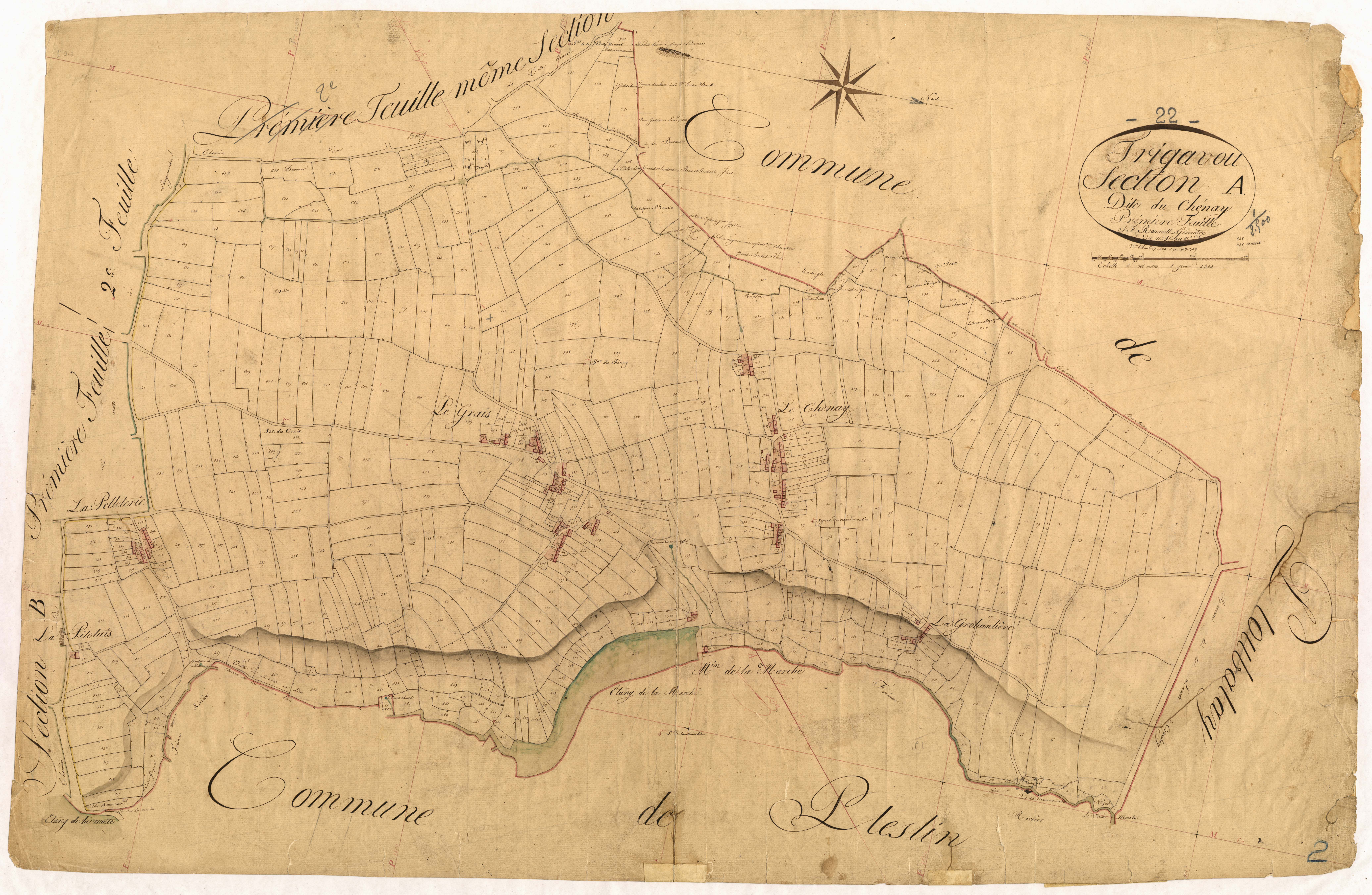 Pleslin-Trigavou - Section A, 1re feuille