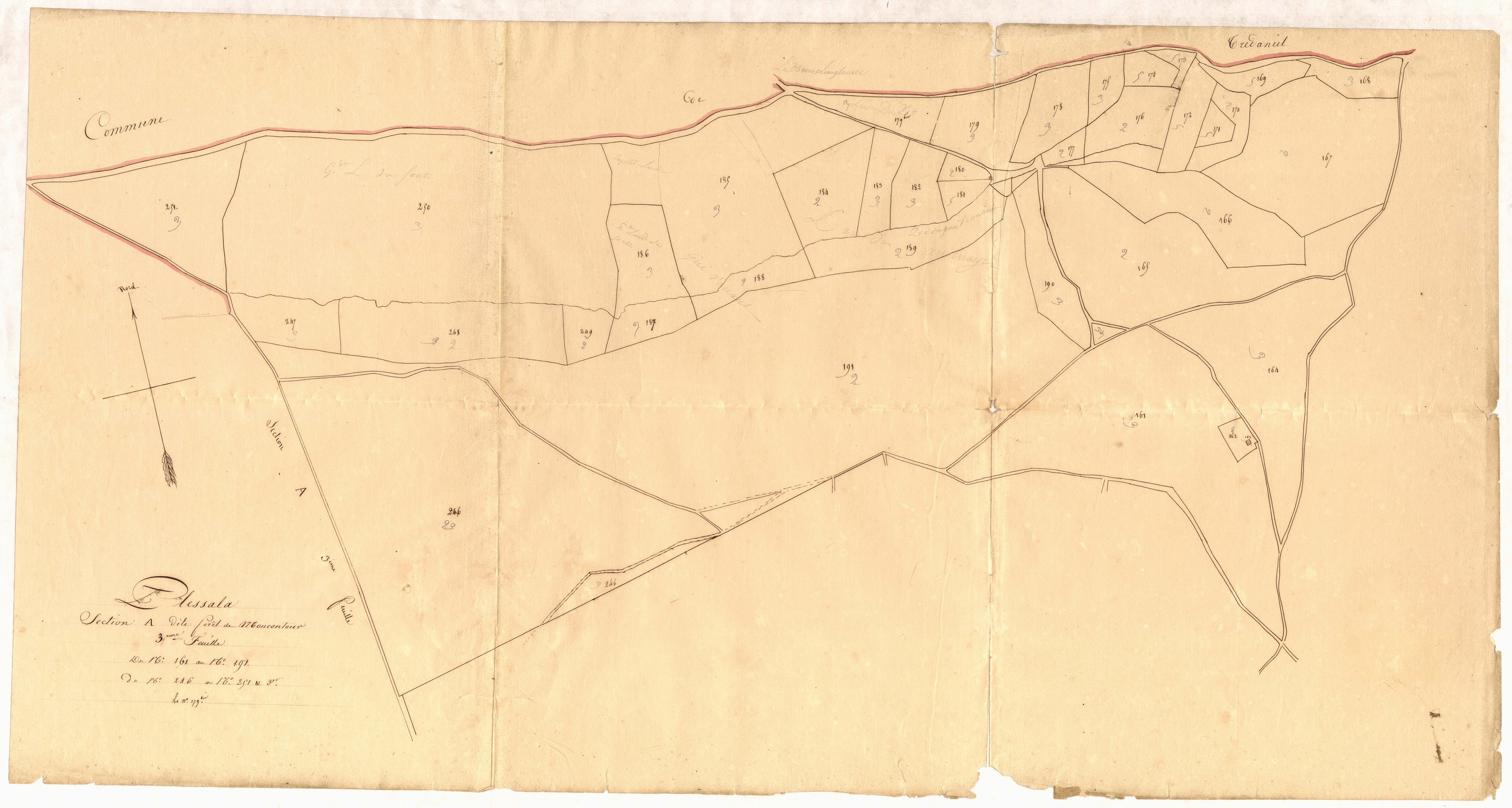 Plessala - Section A, 3e feuille