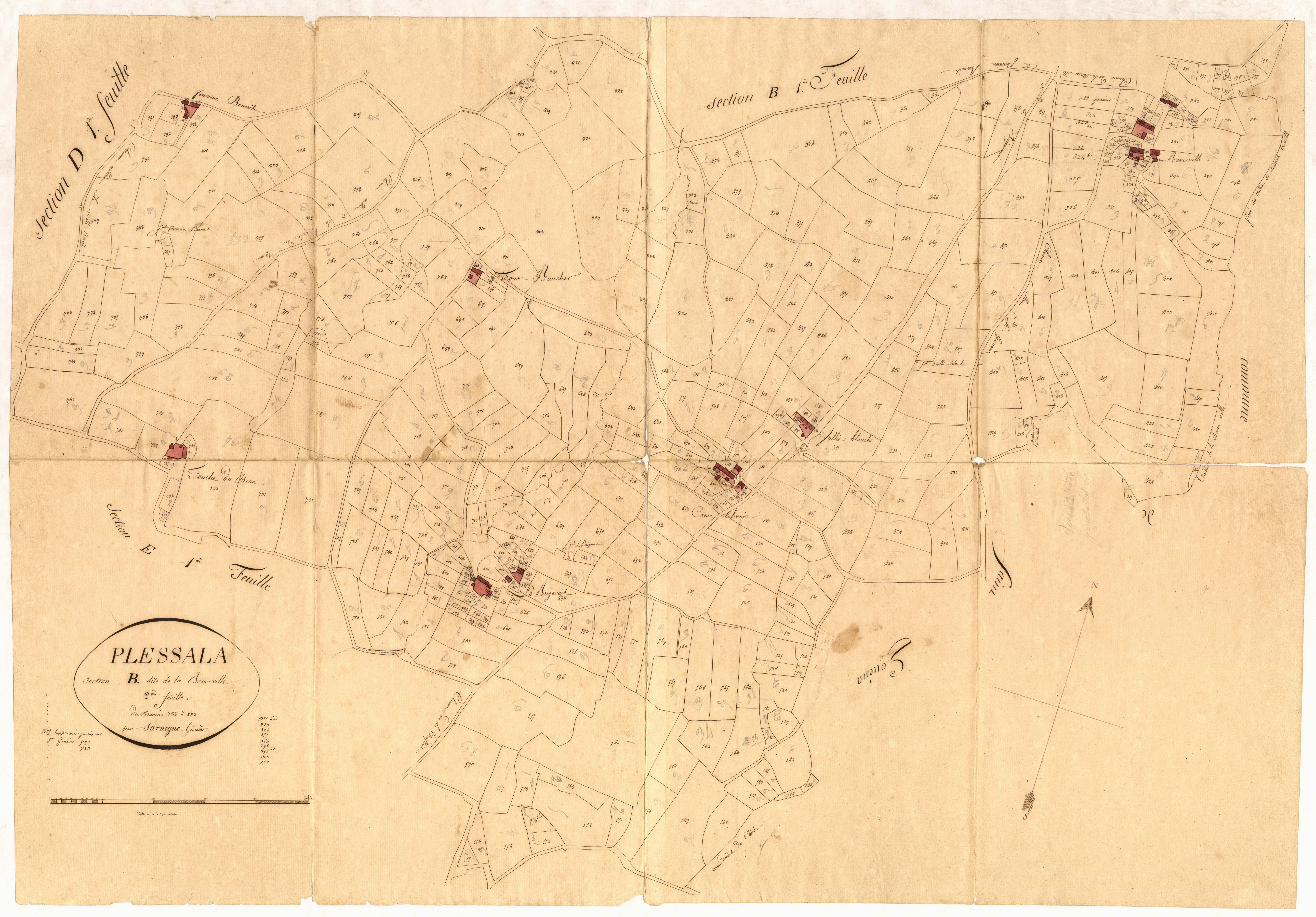 Plessala - Section B, 2e feuille