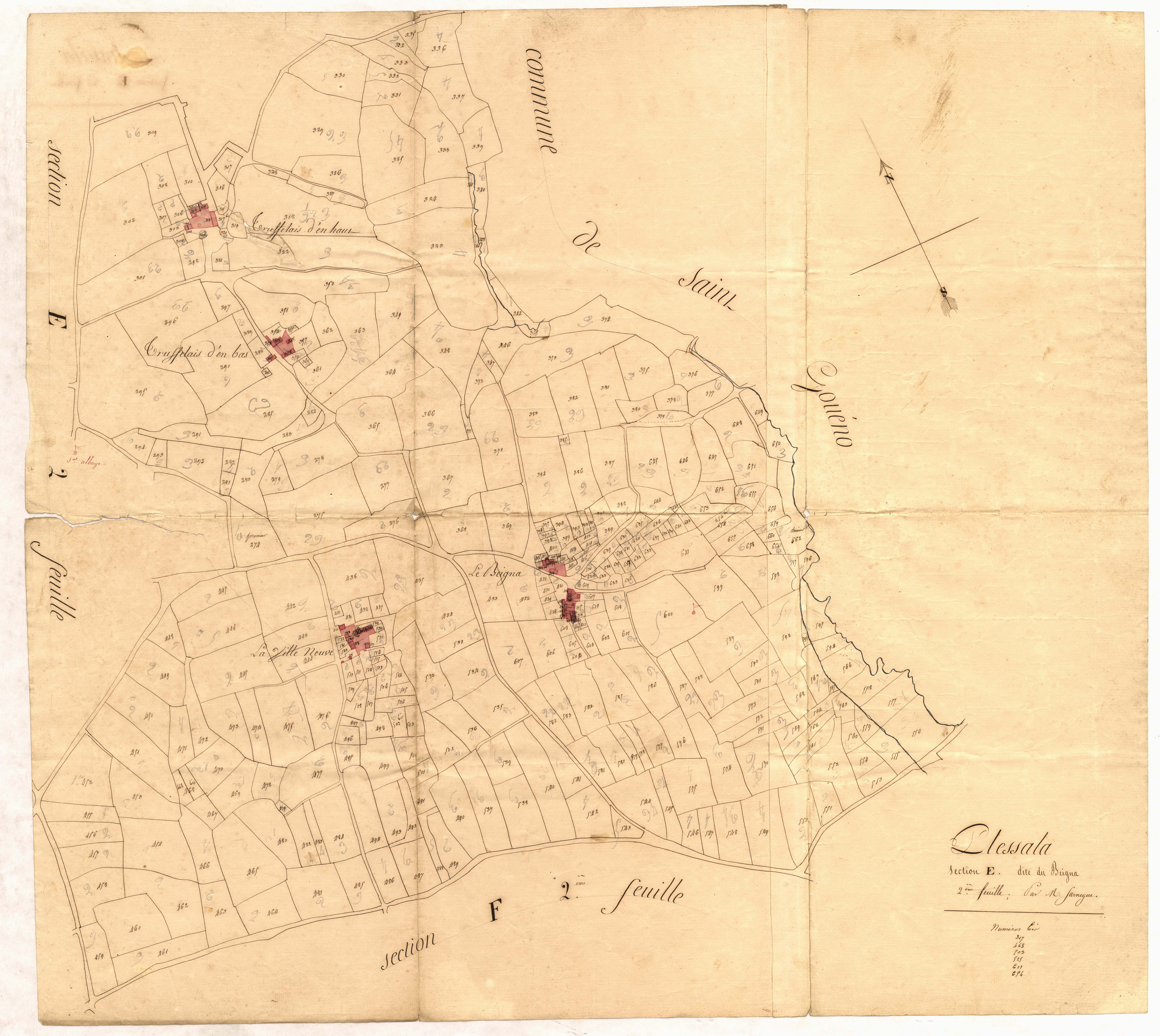 Plessala - Section E, 2e feuille