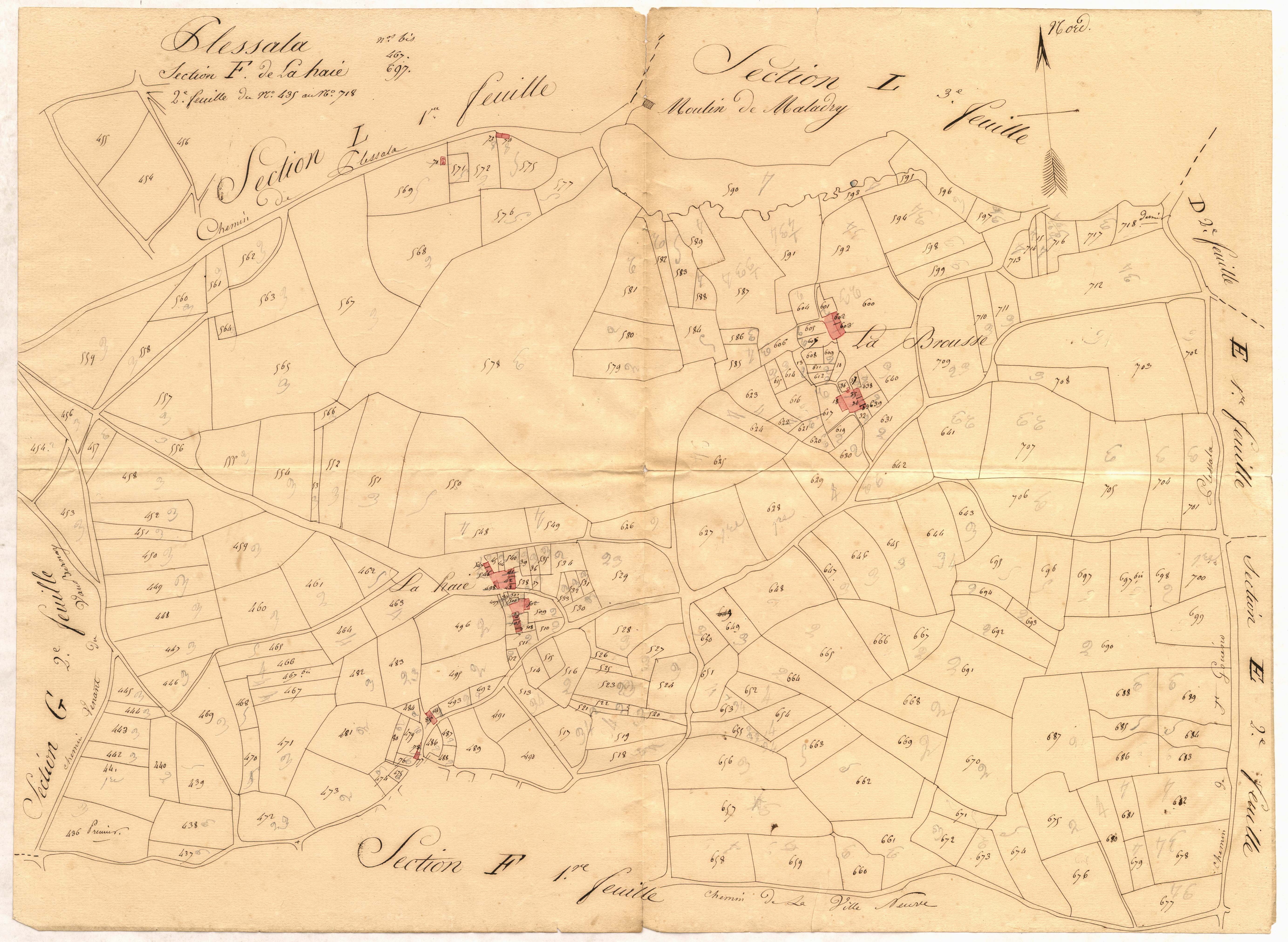 Plessala - Section F, 2e feuille