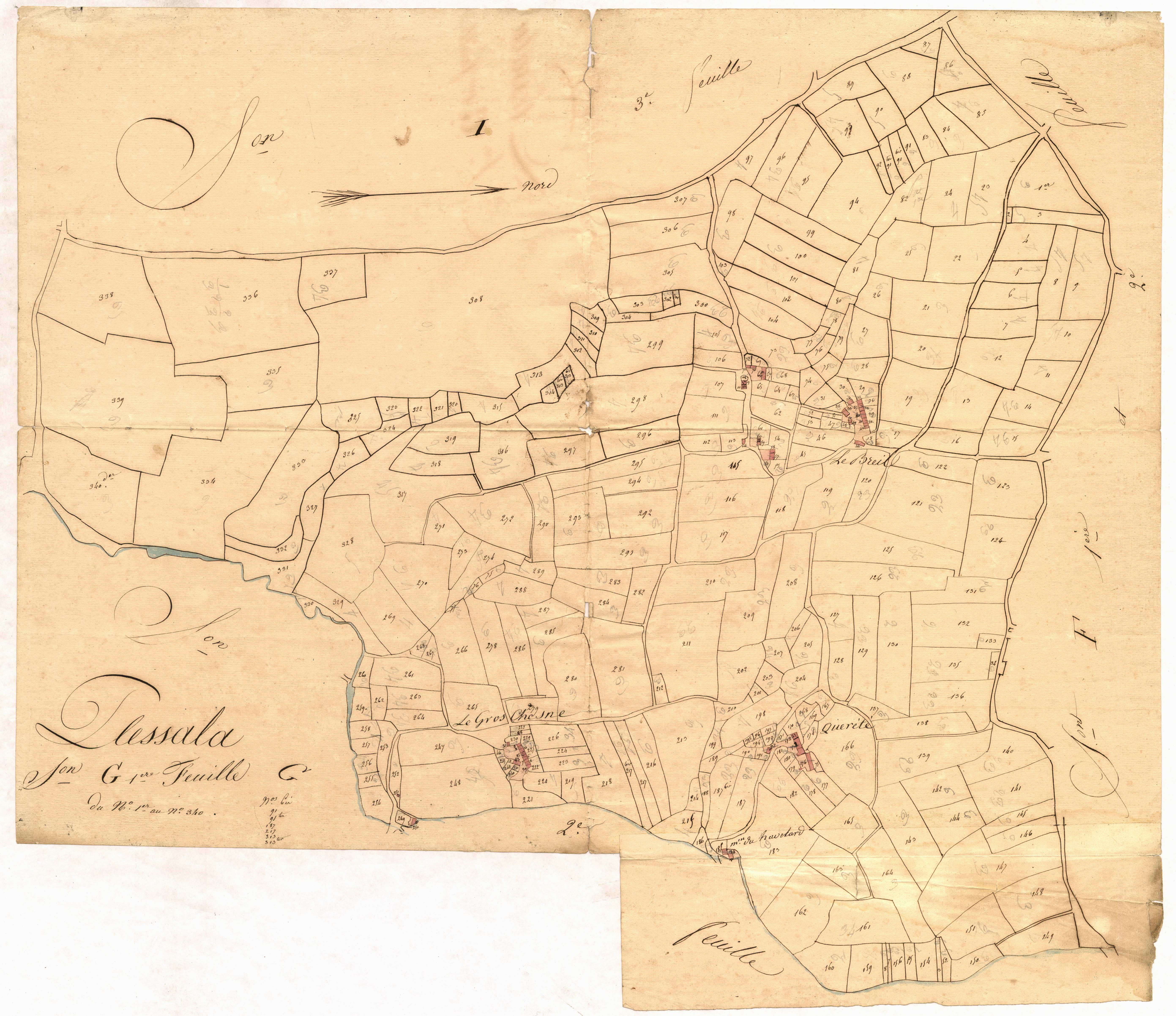Plessala - Section G, 1re feuille