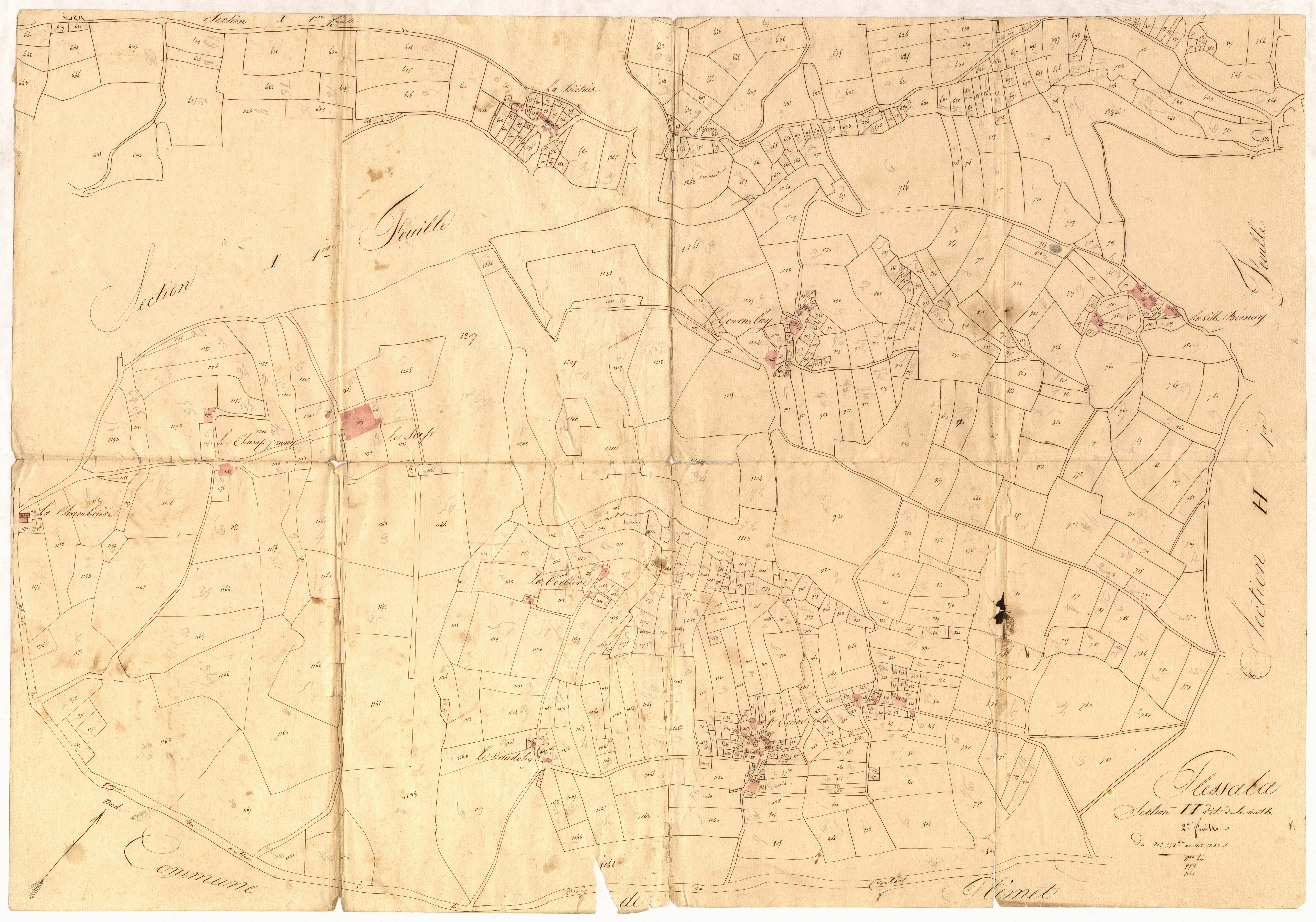 Plessala - Section H, 2e feuille