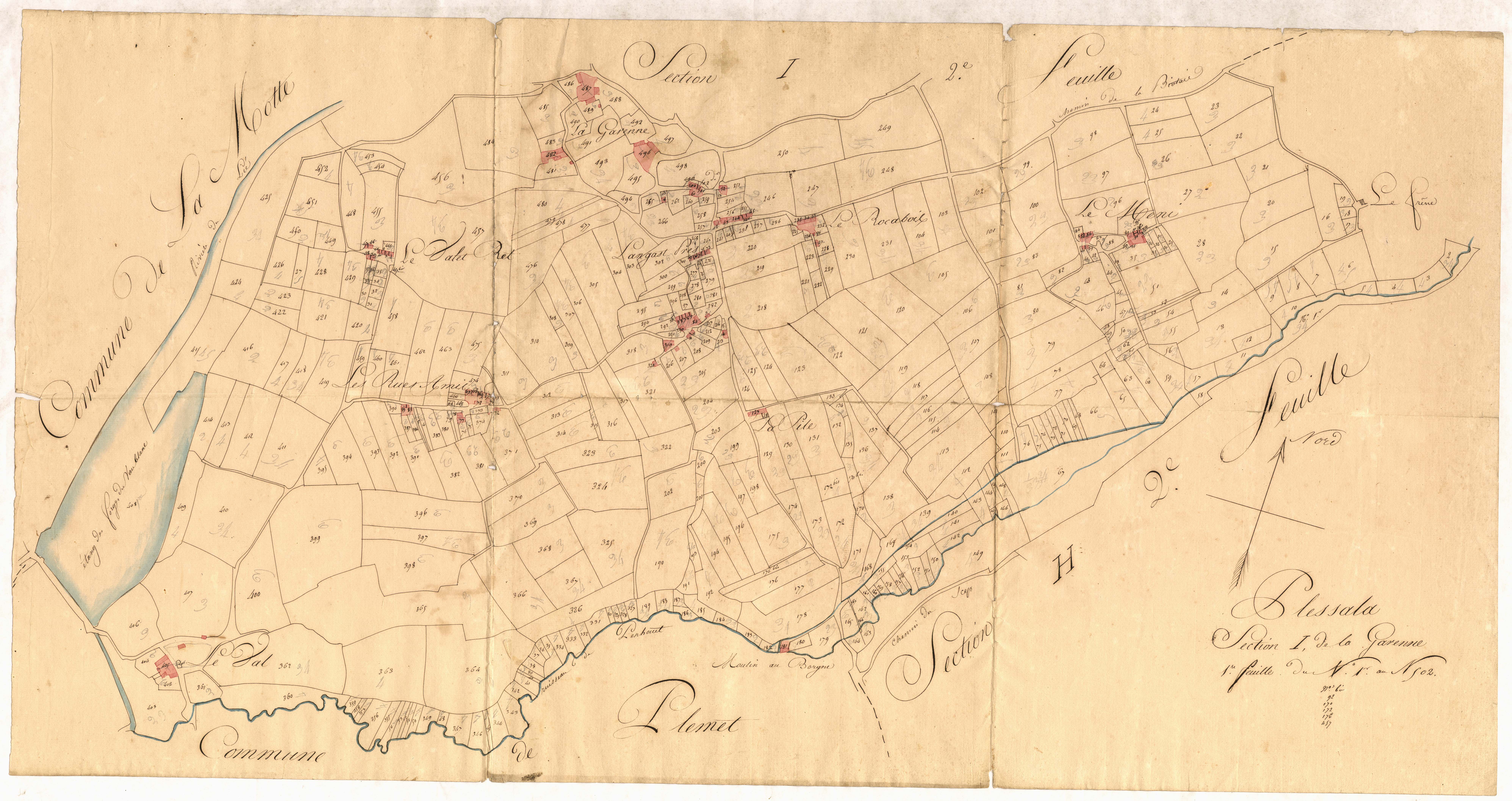Plessala - Section I, 1re feuille