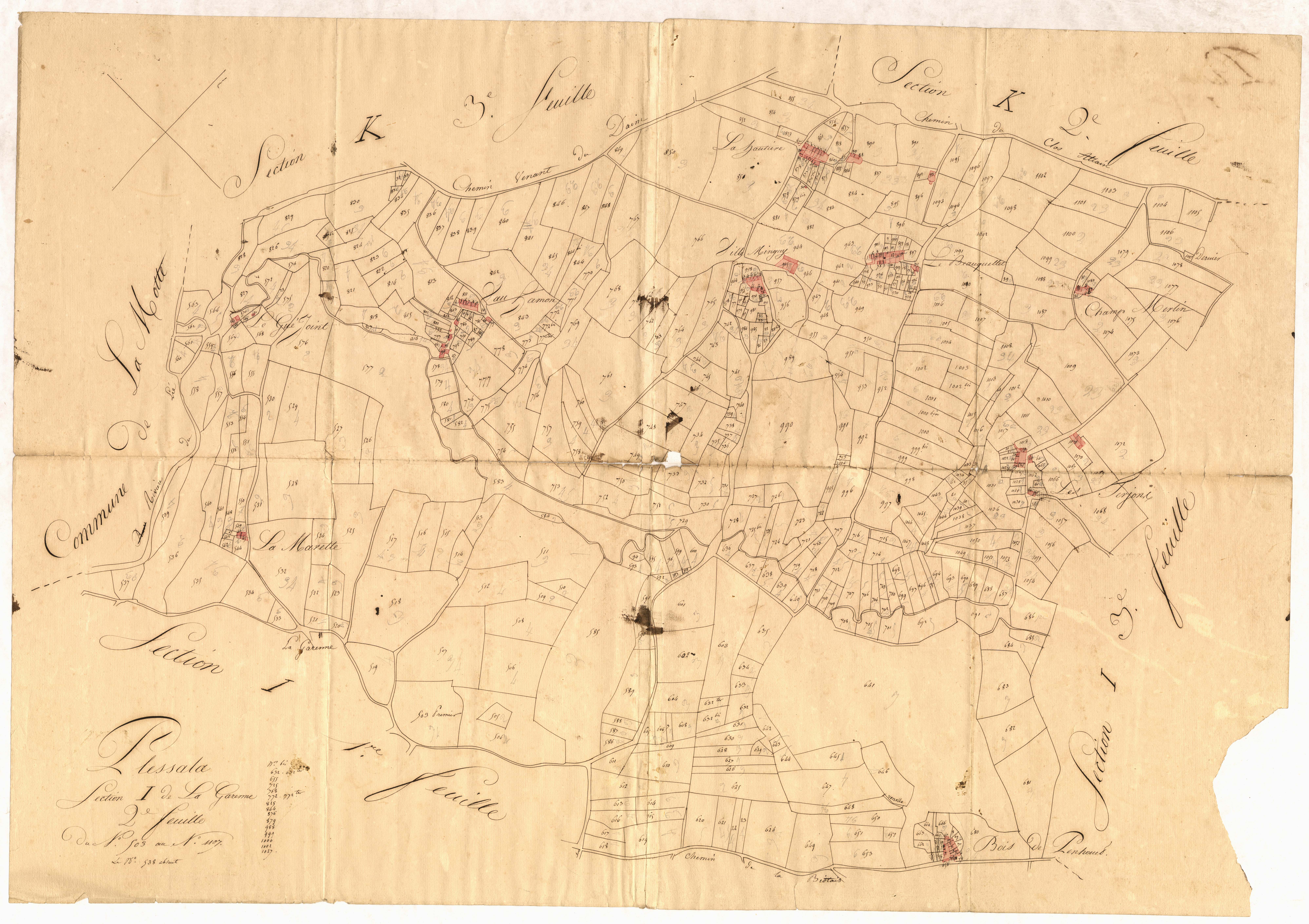 Plessala - Section I, 2e feuille