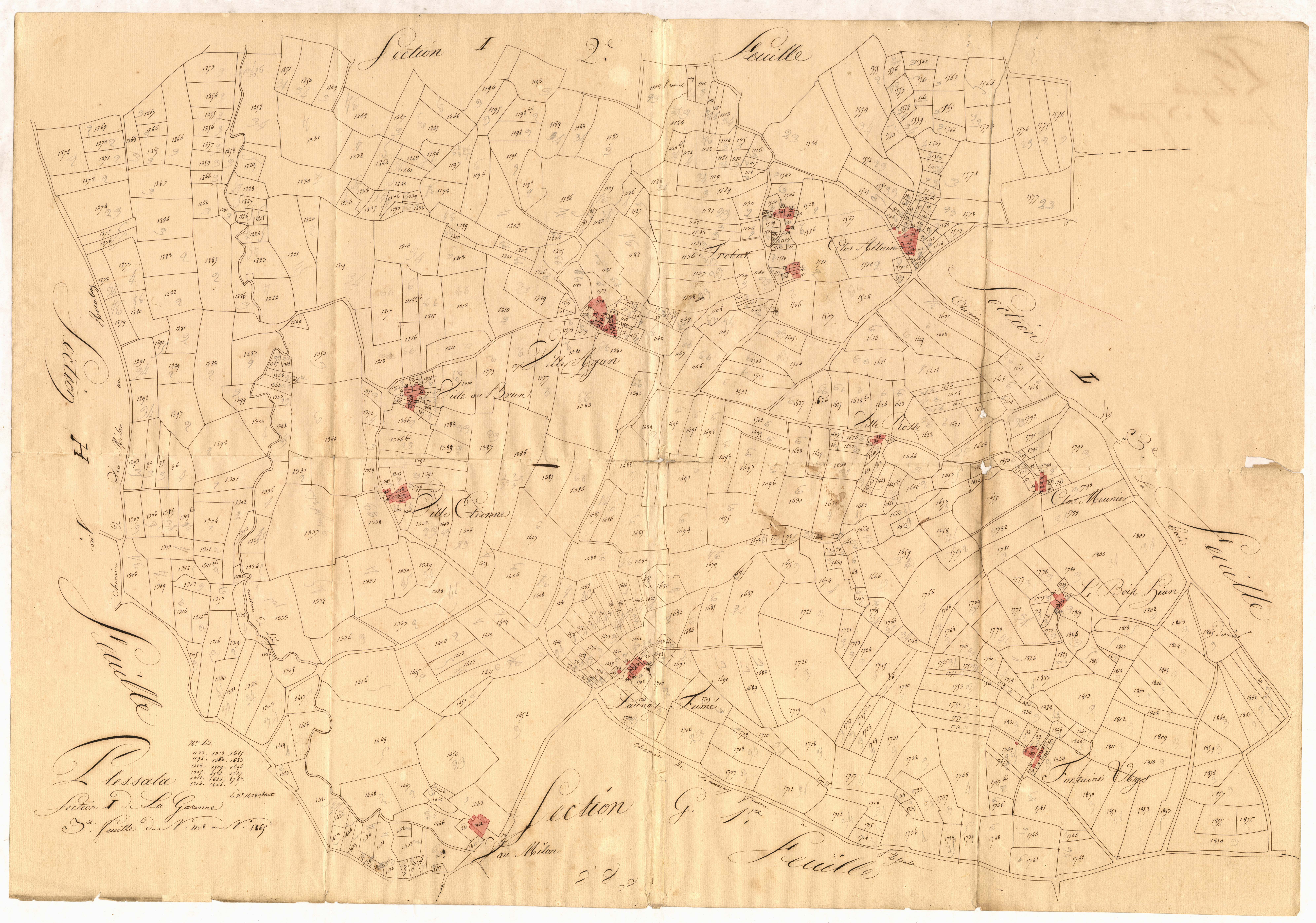 Plessala - Section I, 3e feuille