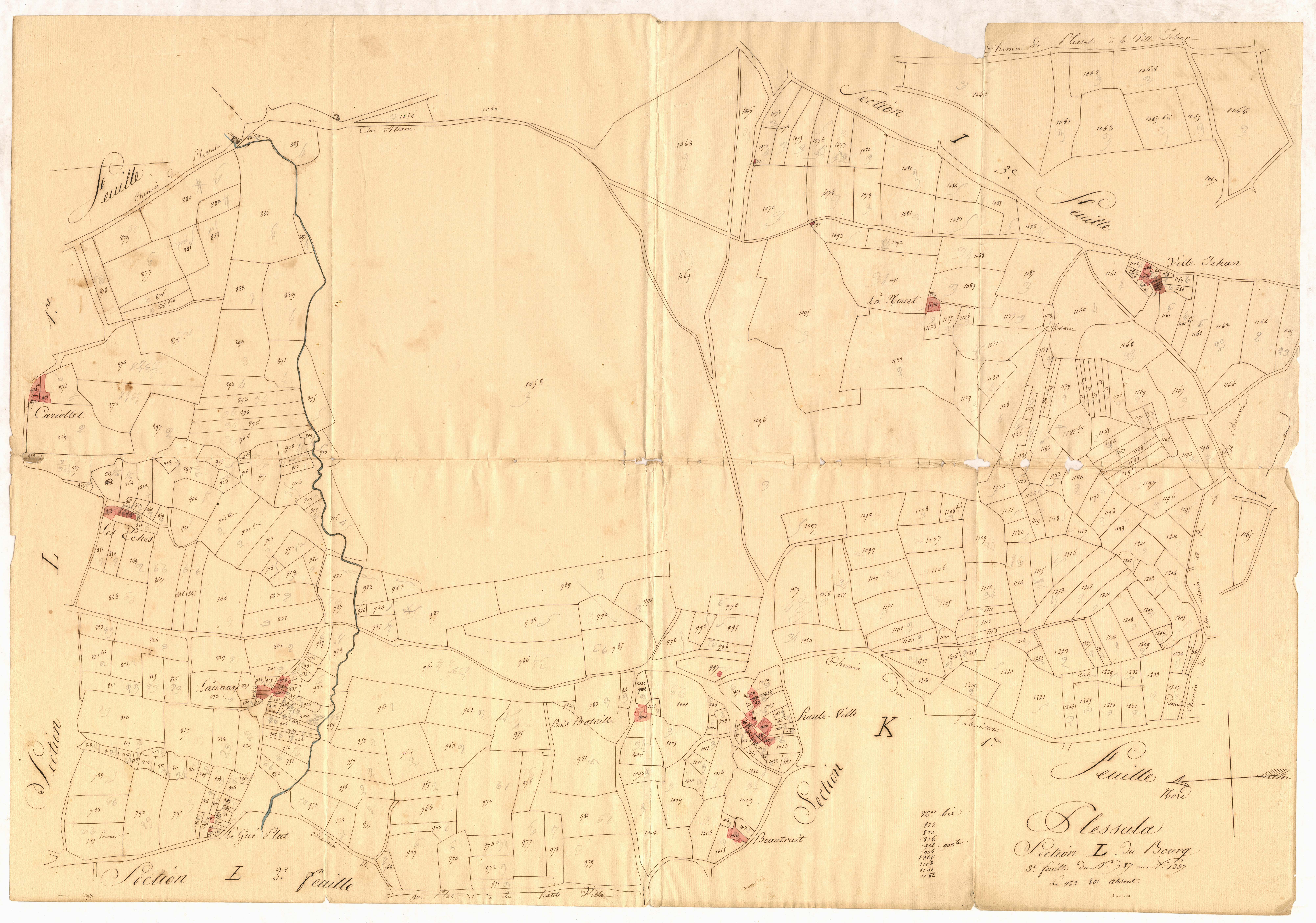 Plessala - Section L, 3e feuille