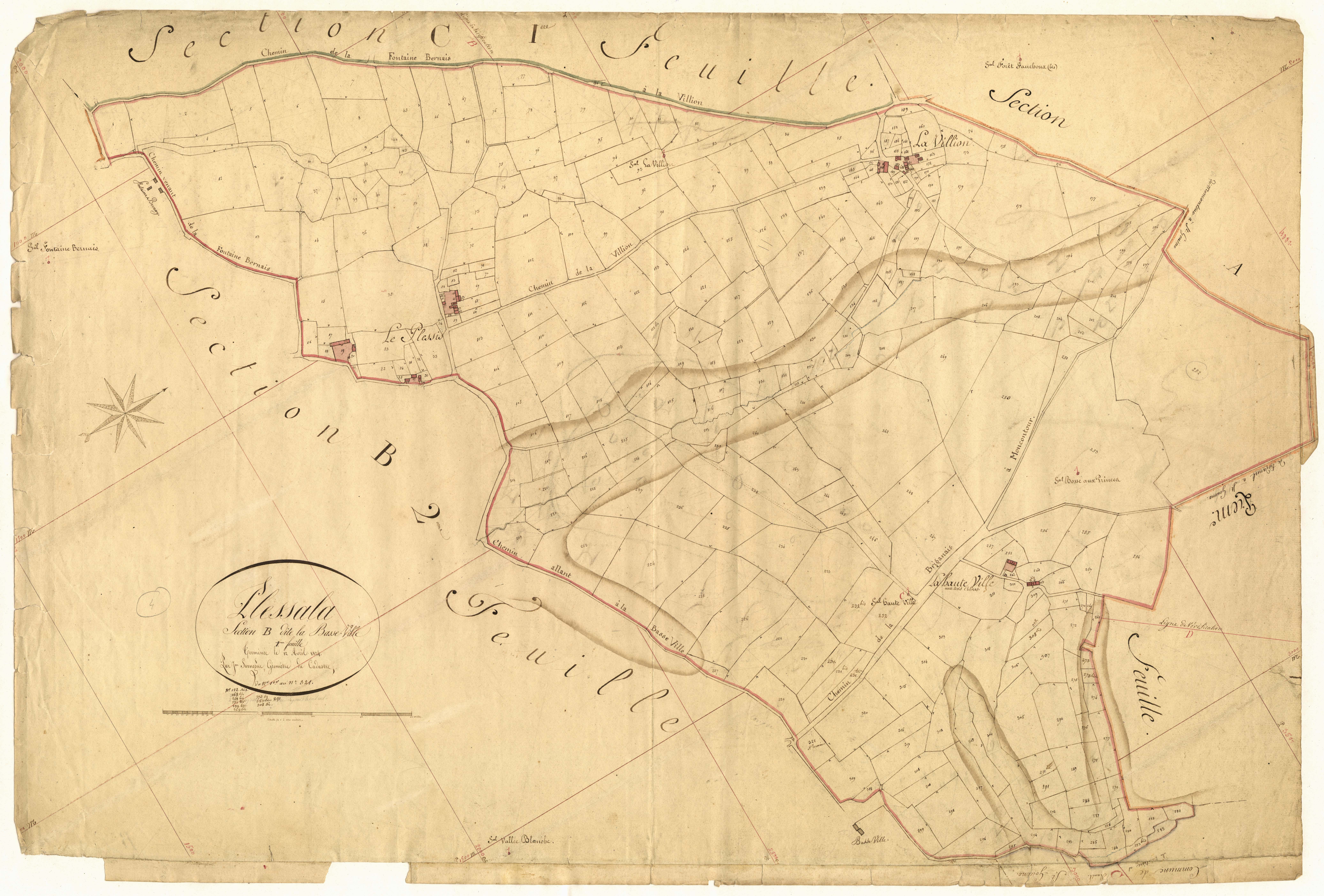 Plessala - Section B, 1re feuille