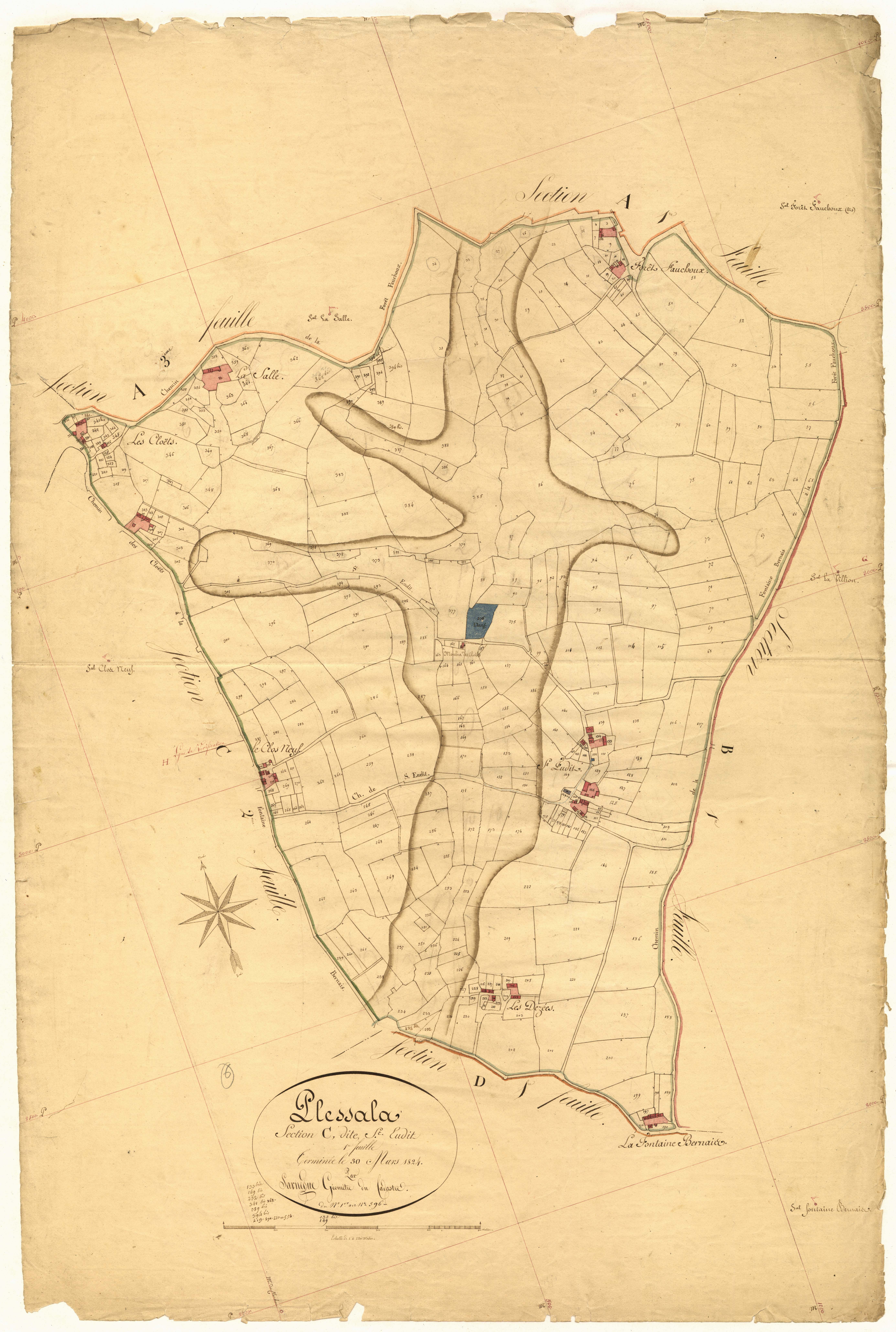 Plessala - Section C, 1re feuille