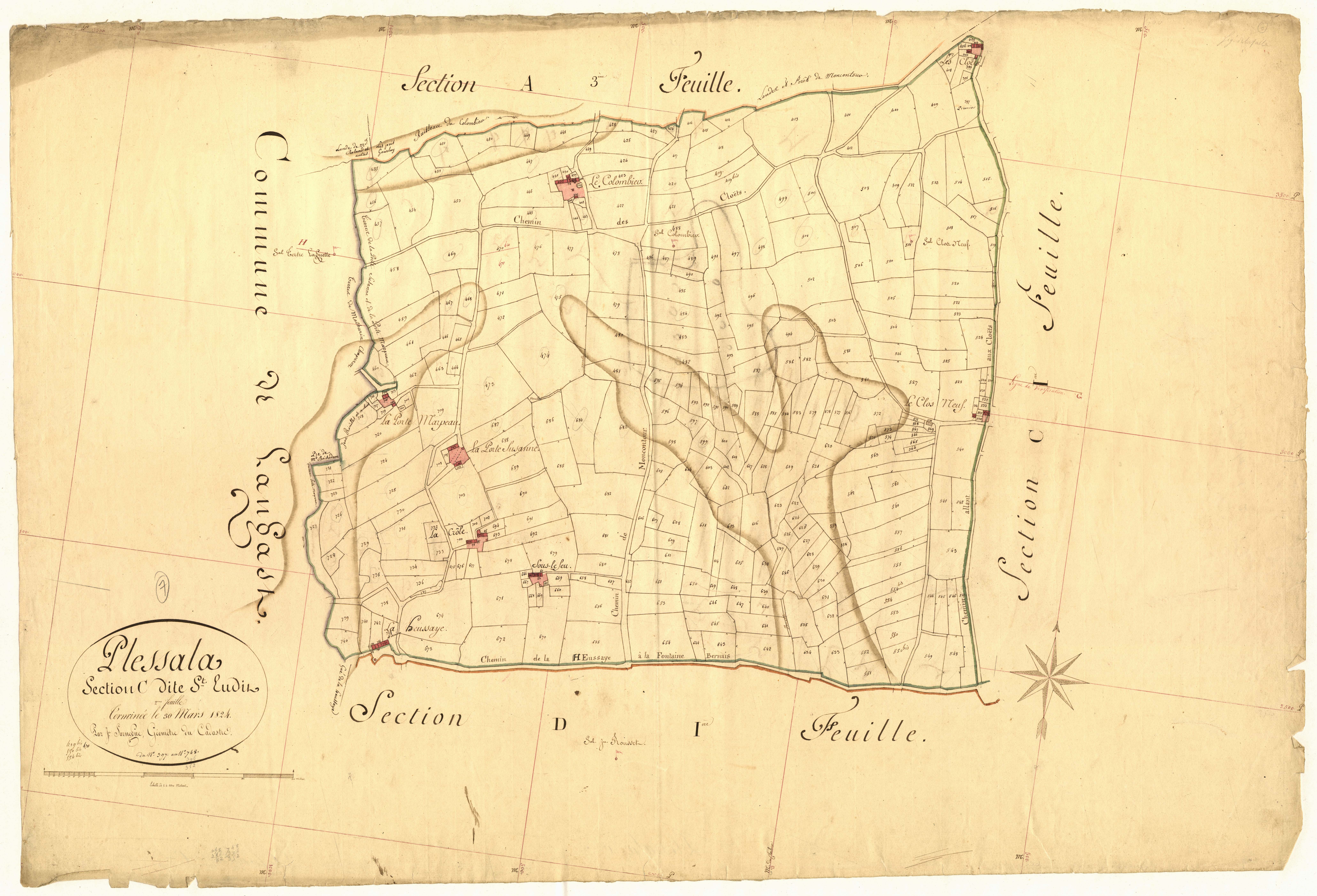 Plessala - Section C, 2e feuille