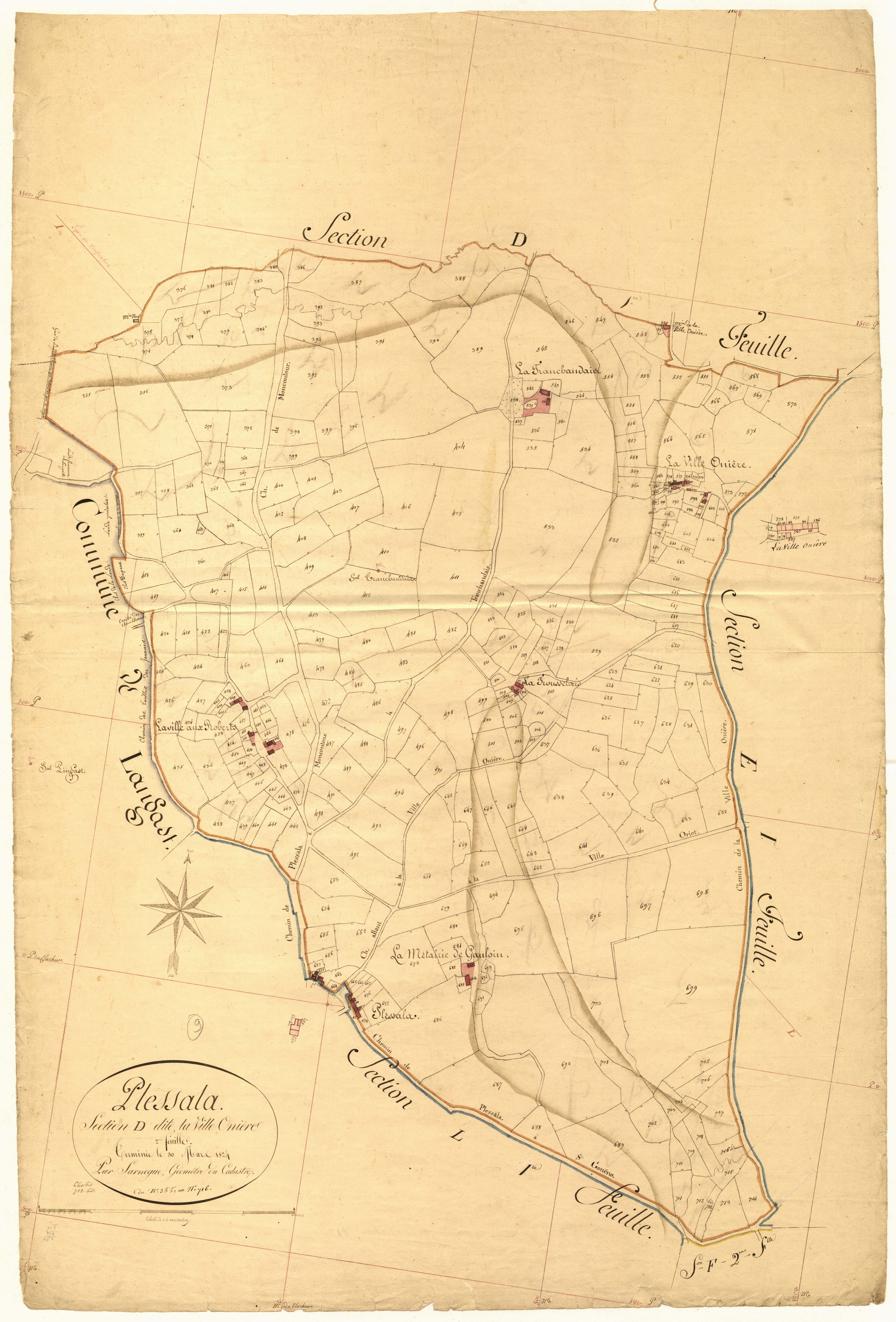 Plessala - Section D, 2e feuille