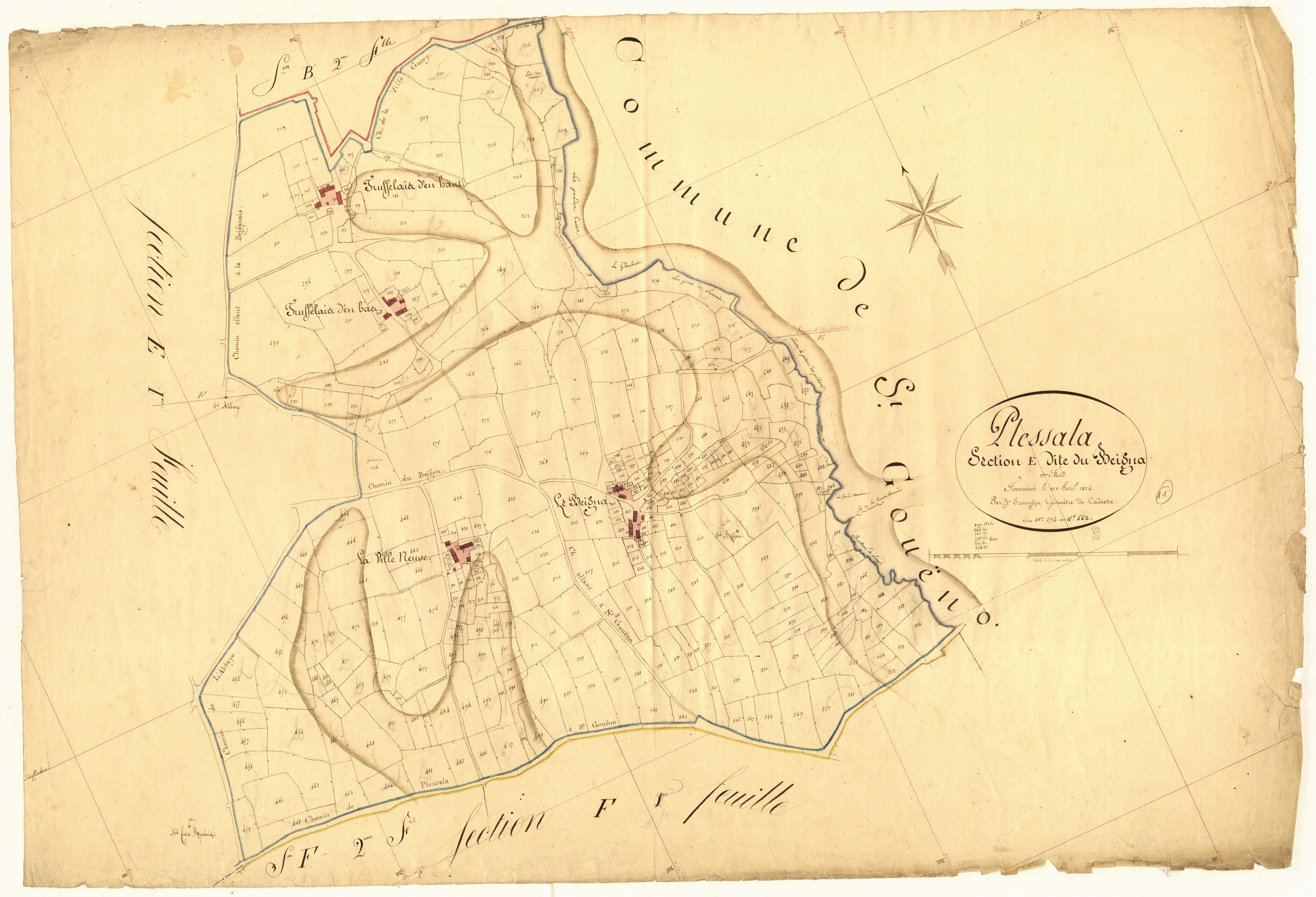 Plessala - Section E, 2e feuille